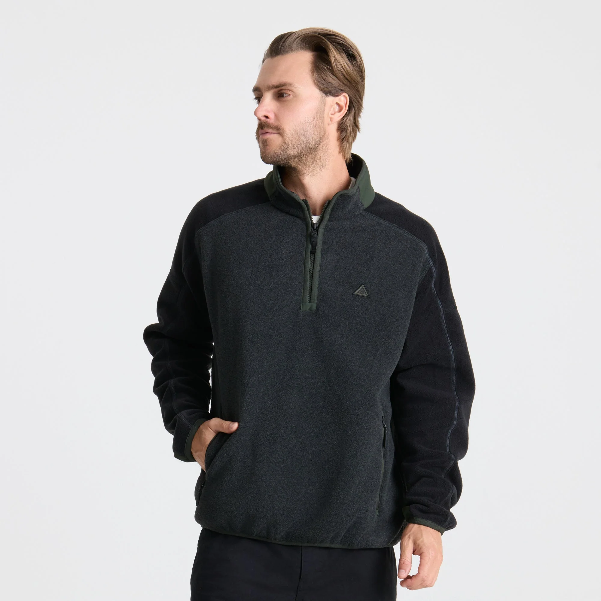 Campover Fleece Mock Hoodie - Onyx - Image 2