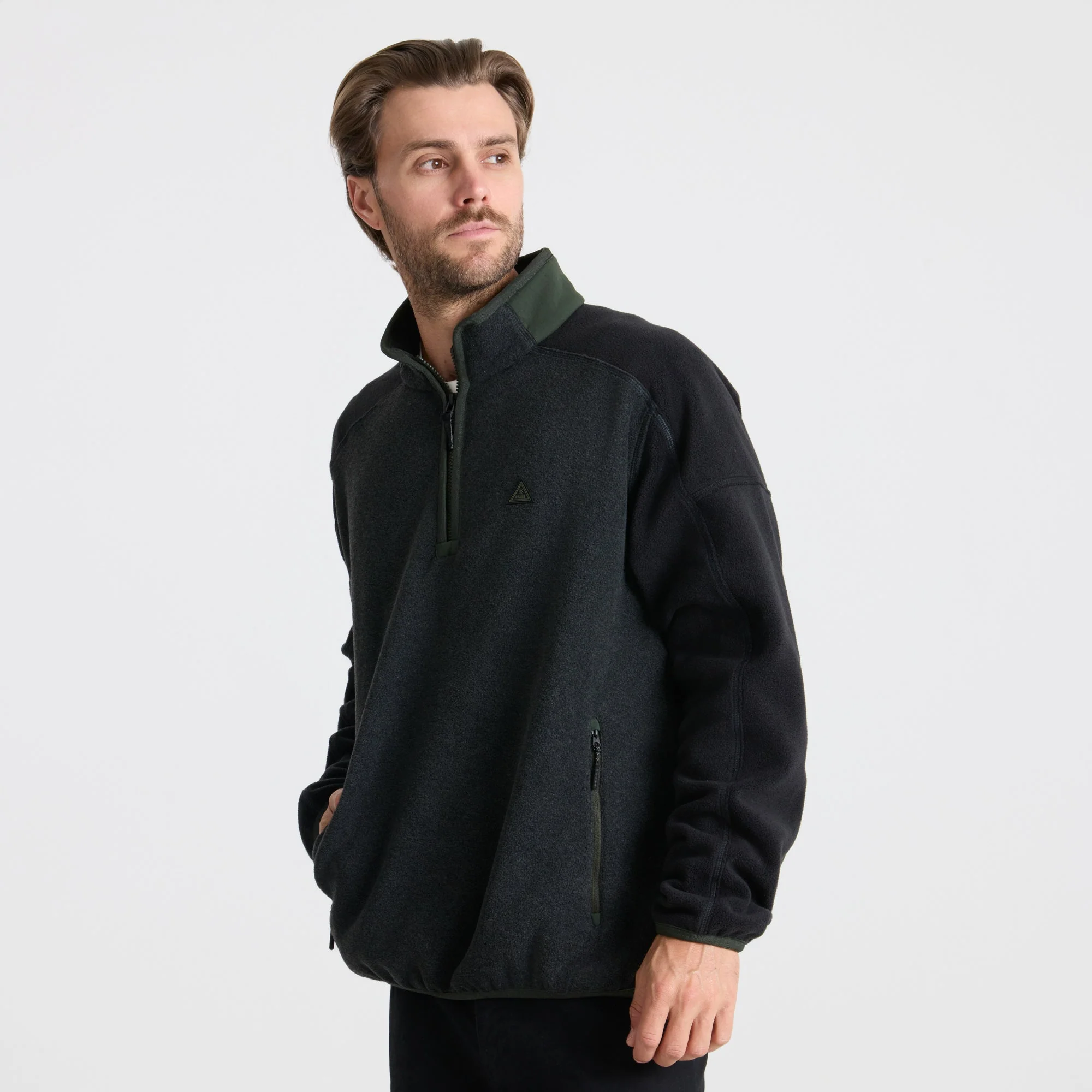 Campover Fleece Mock Hoodie - Onyx - Image 3