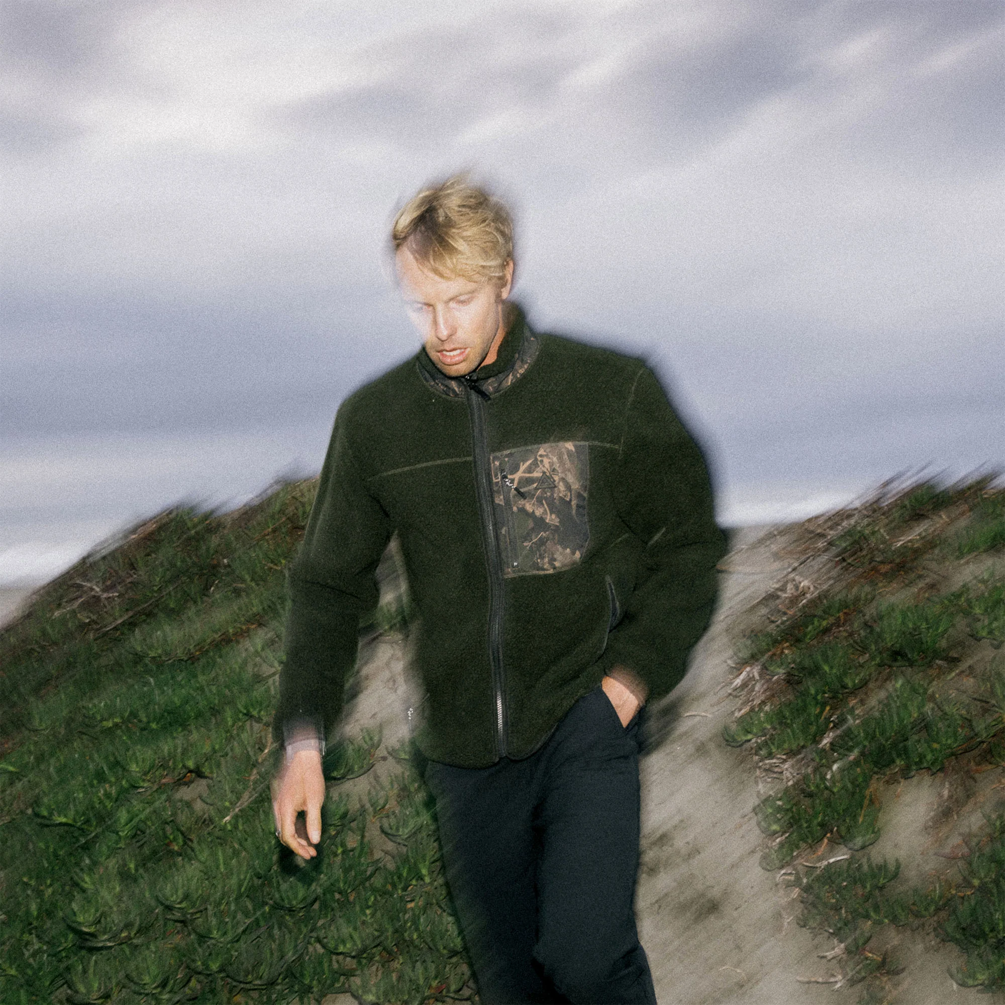 Campover Fleece Zip Hoodie - Dark Military - Image 2