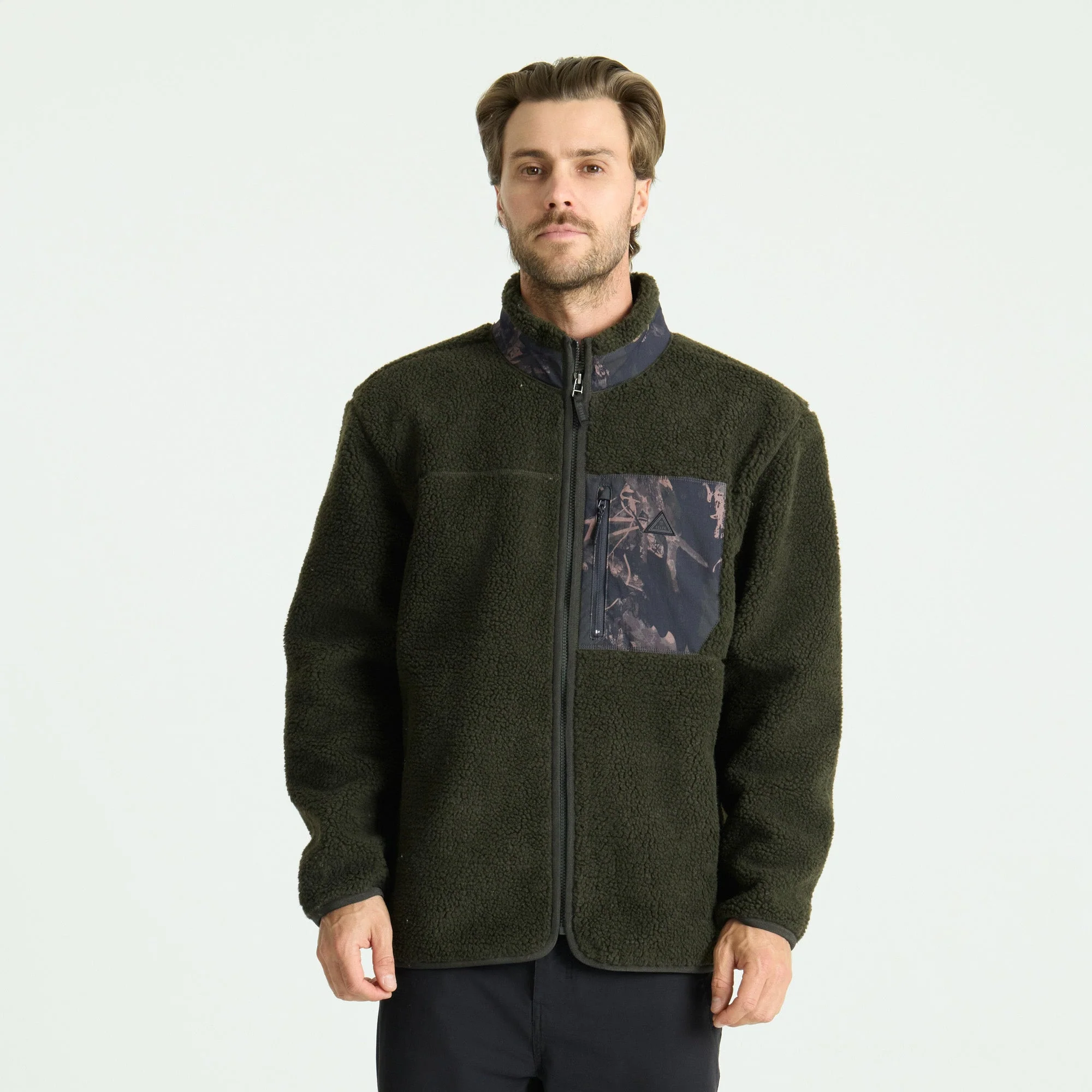 Campover Fleece Zip Hoodie - Dark Military - Image 3