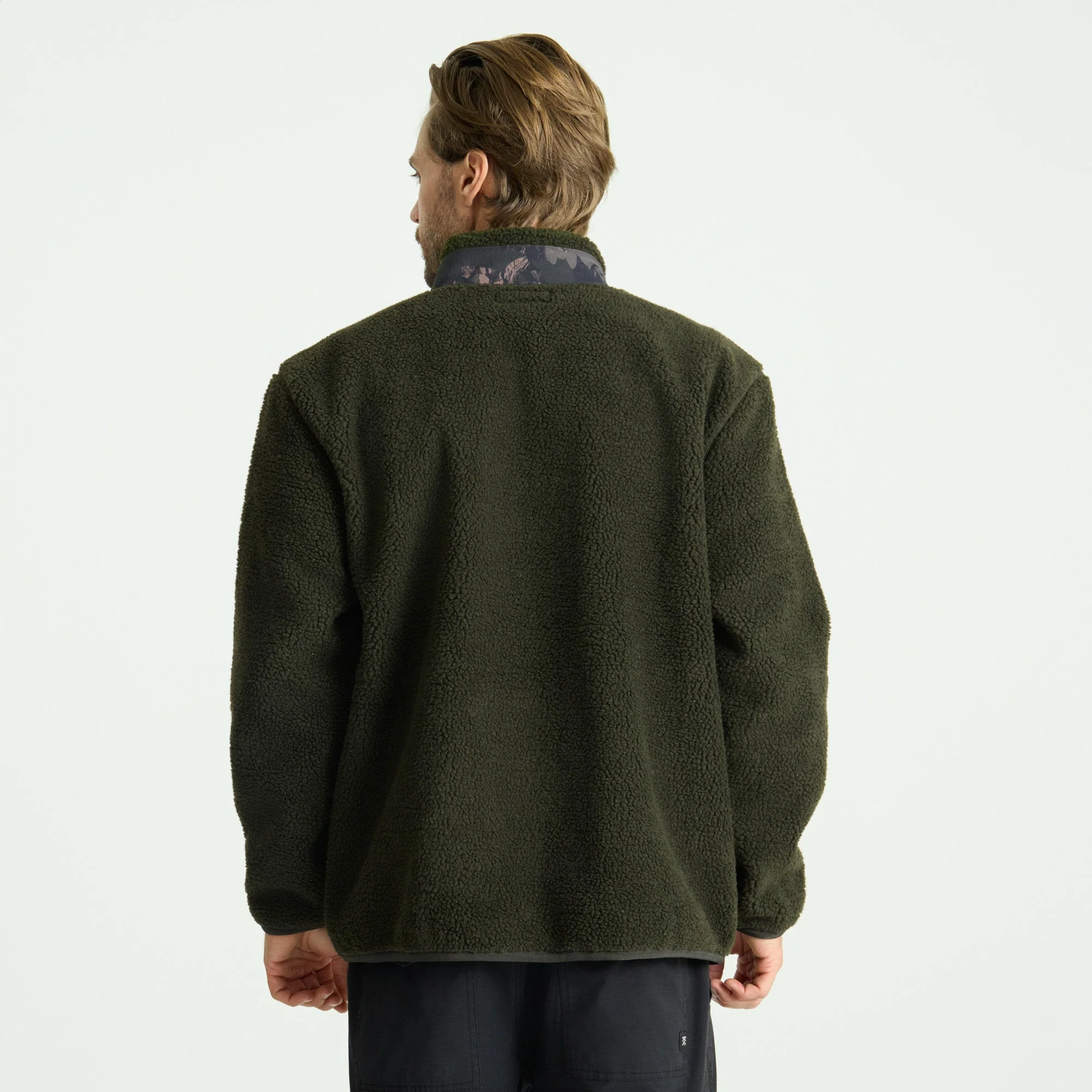 Campover Fleece Zip Hoodie - Dark Military - Image 5