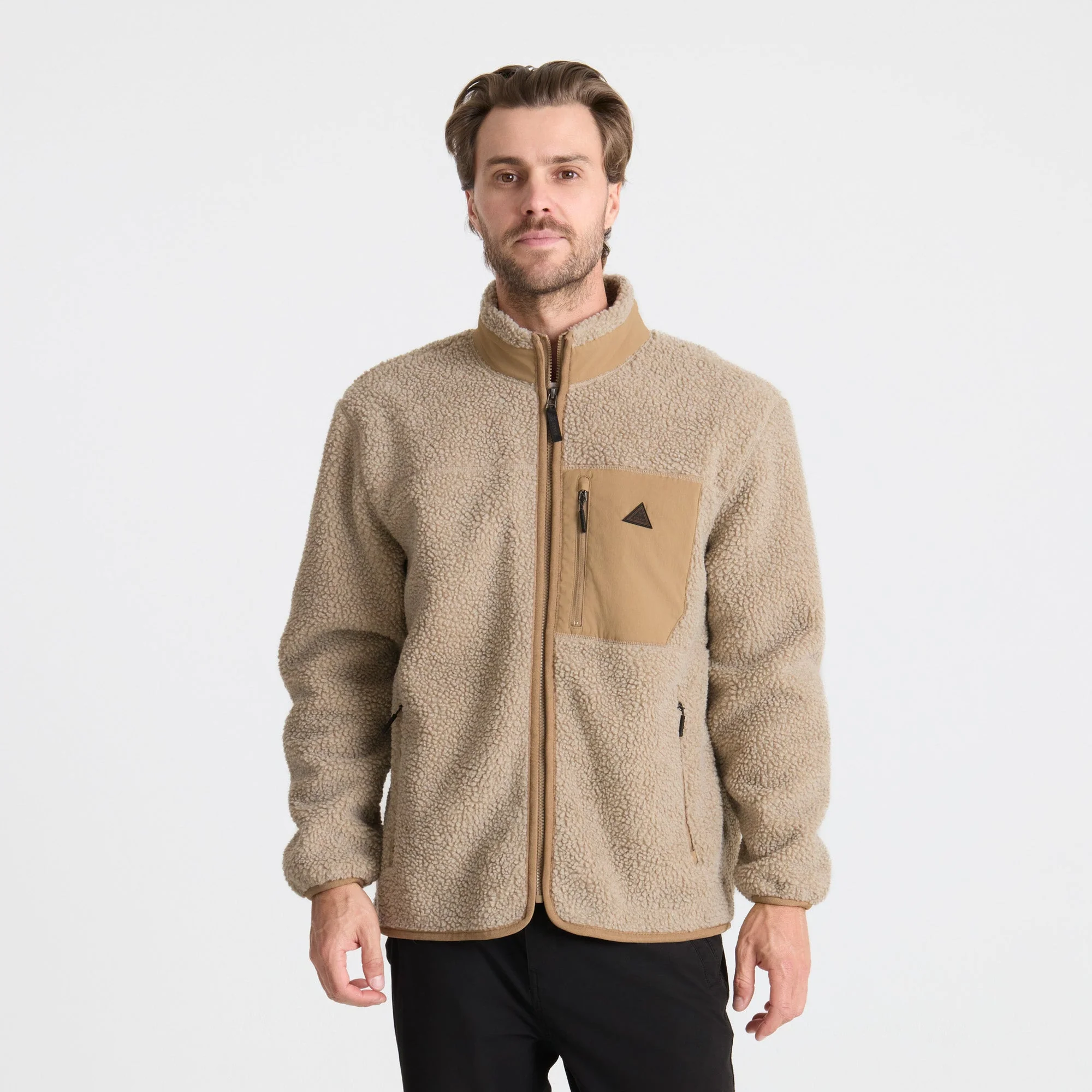 Campover Fleece Zip Hoodie - Khaki - Image 2