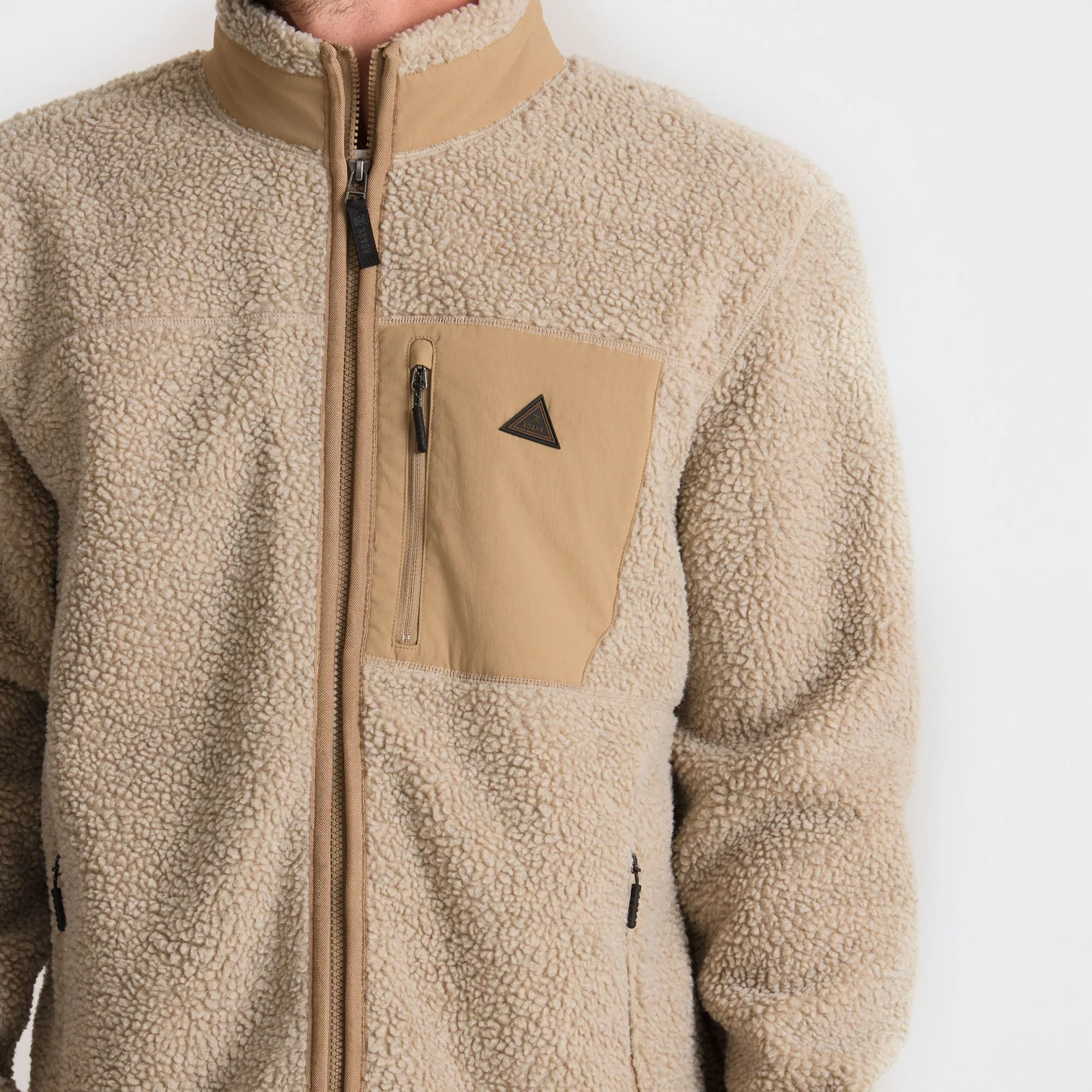 Campover Fleece Zip Hoodie - Khaki - Image 5