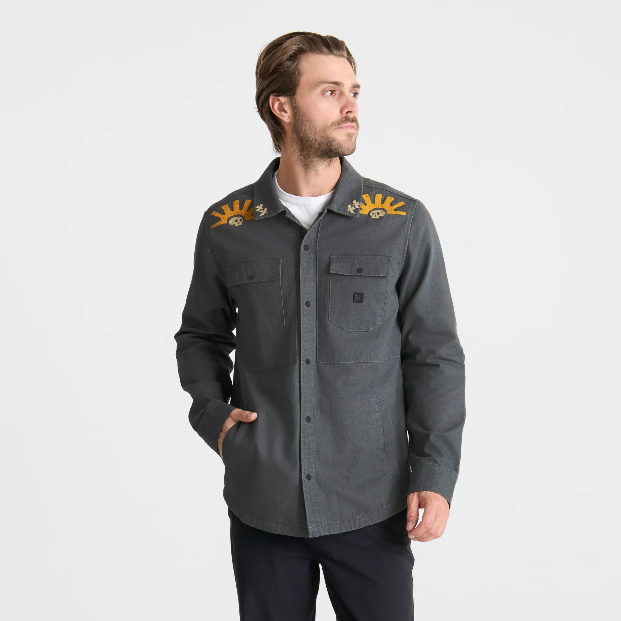 Hebrides Unlined Jacket - Charcoal - Image 2