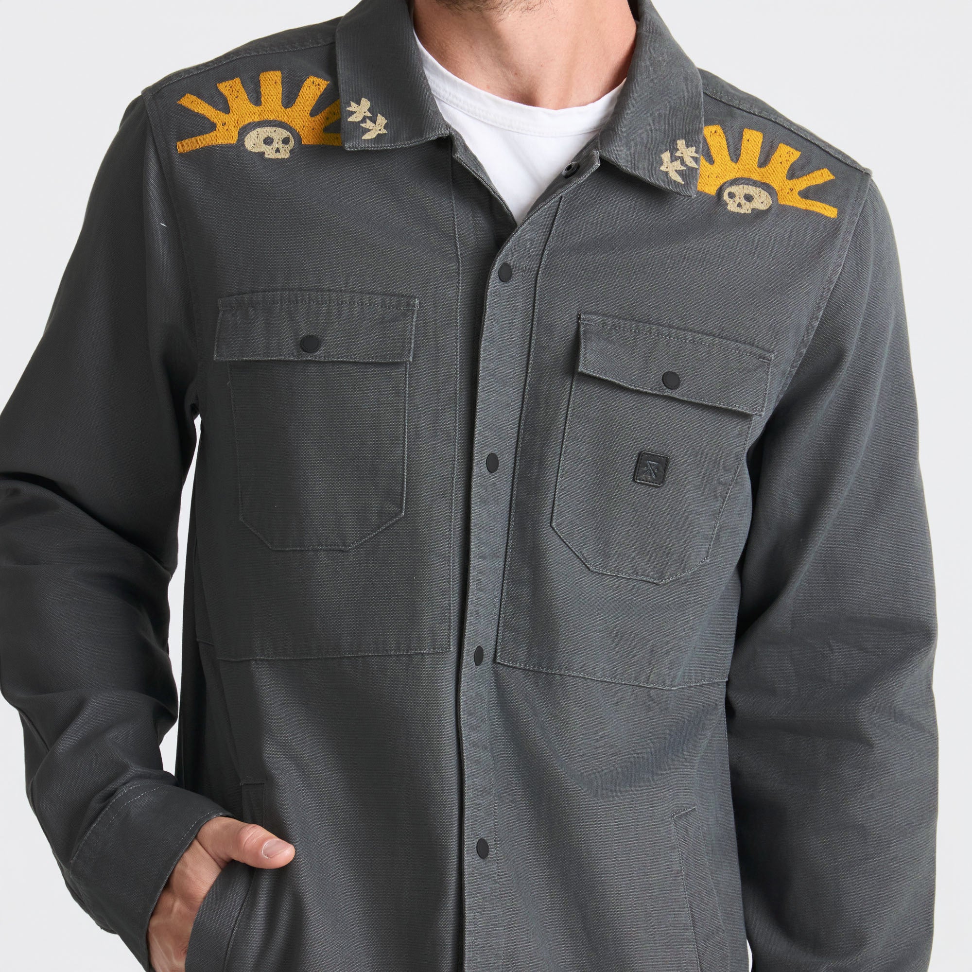 Hebrides Unlined Jacket - Charcoal - Image 4