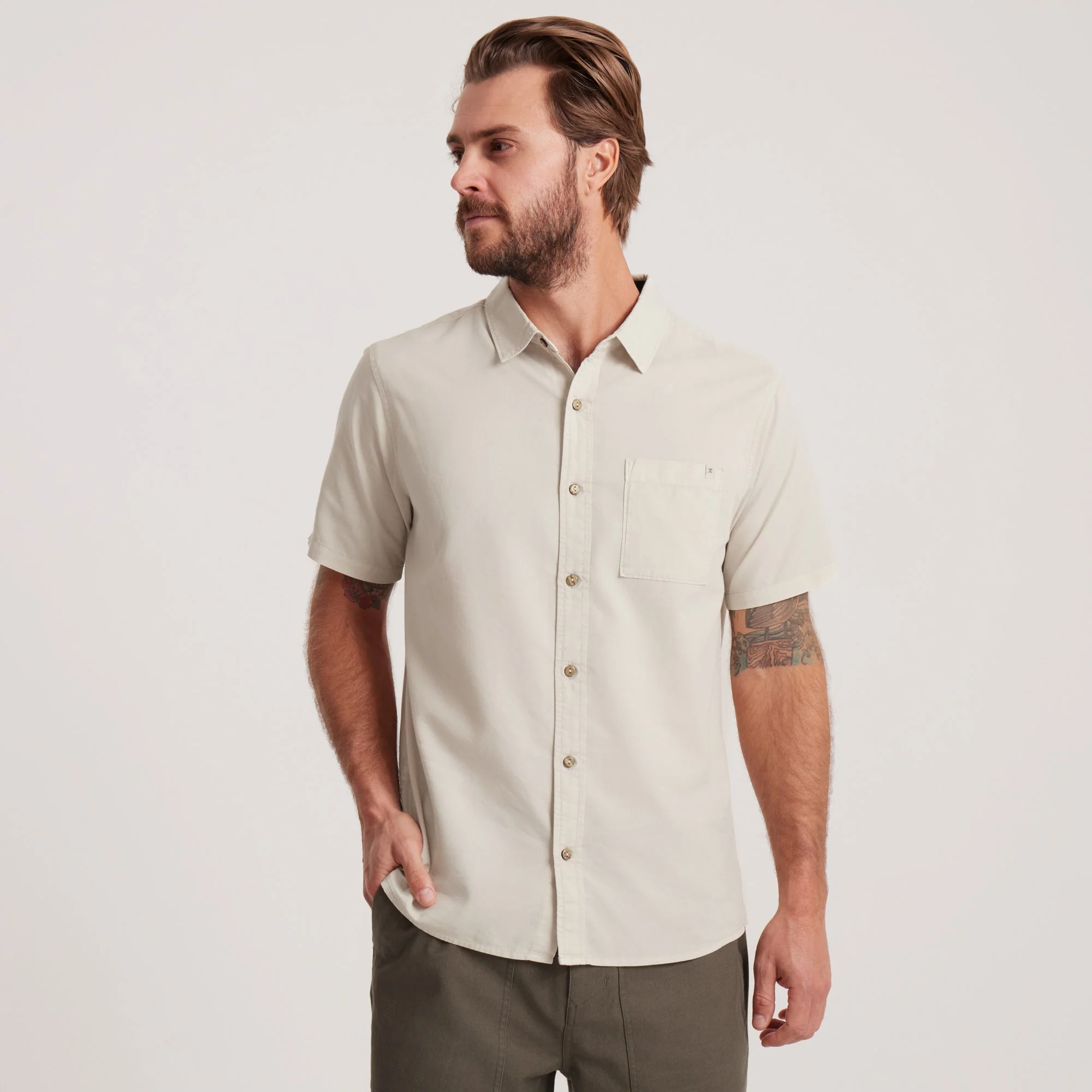 Made To Fade Short Sleeve Shirt - Washed Bone - Image 2