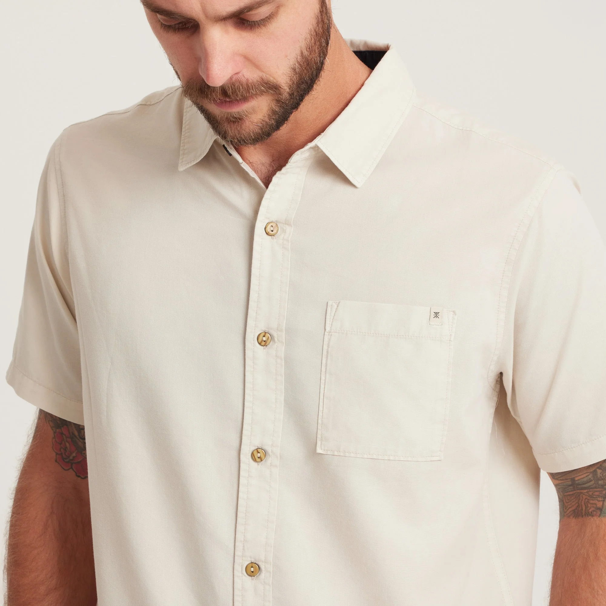Made To Fade Short Sleeve Shirt - Washed Bone - Image 4