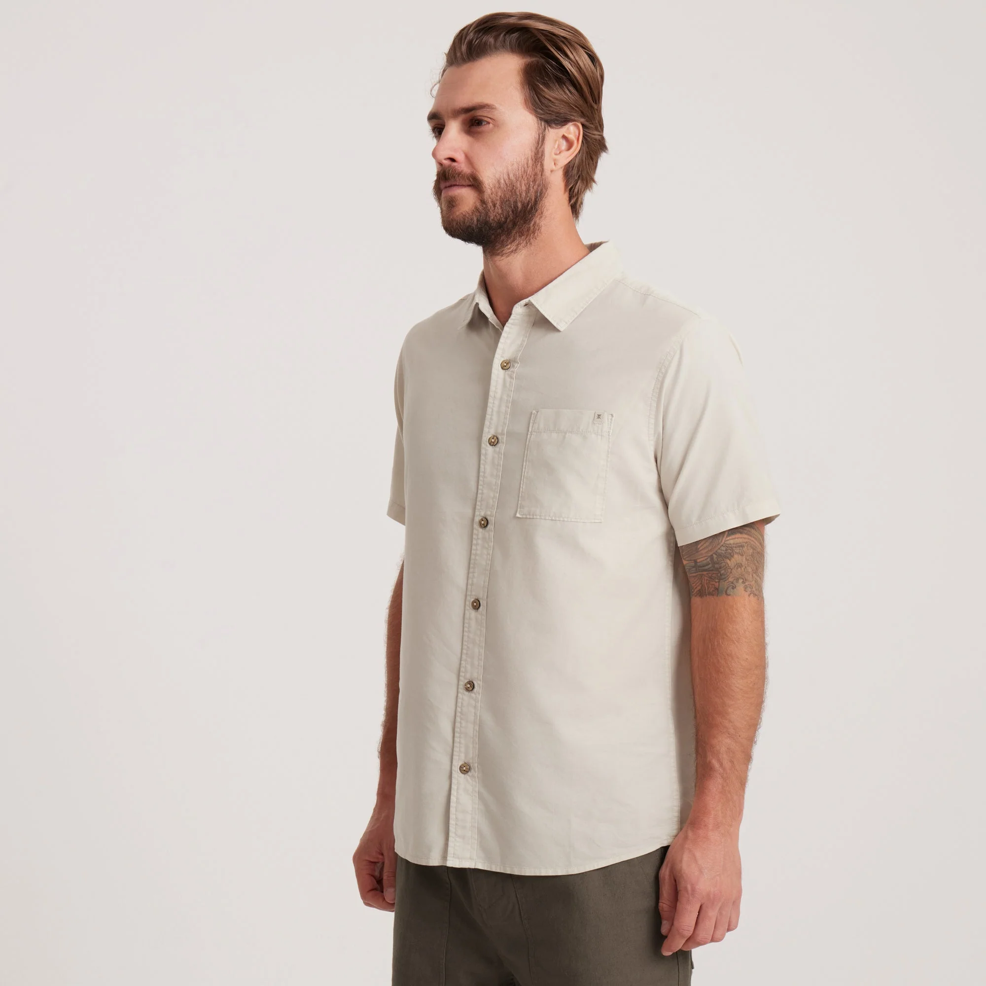Made To Fade Short Sleeve Shirt - Washed Bone - Image 6