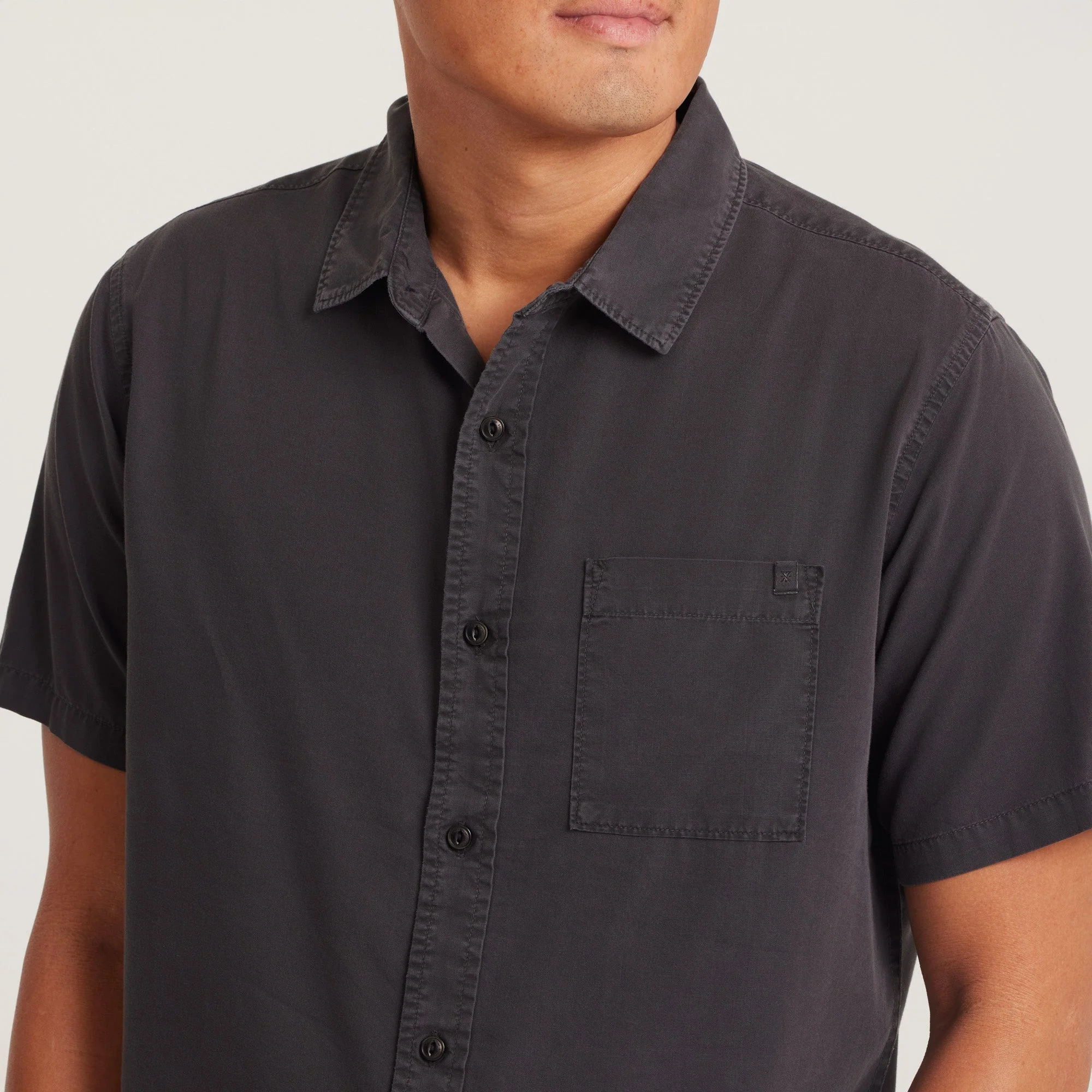 Made To Fade Short Sleeve Shirt - Washed Charcoal - Image 4