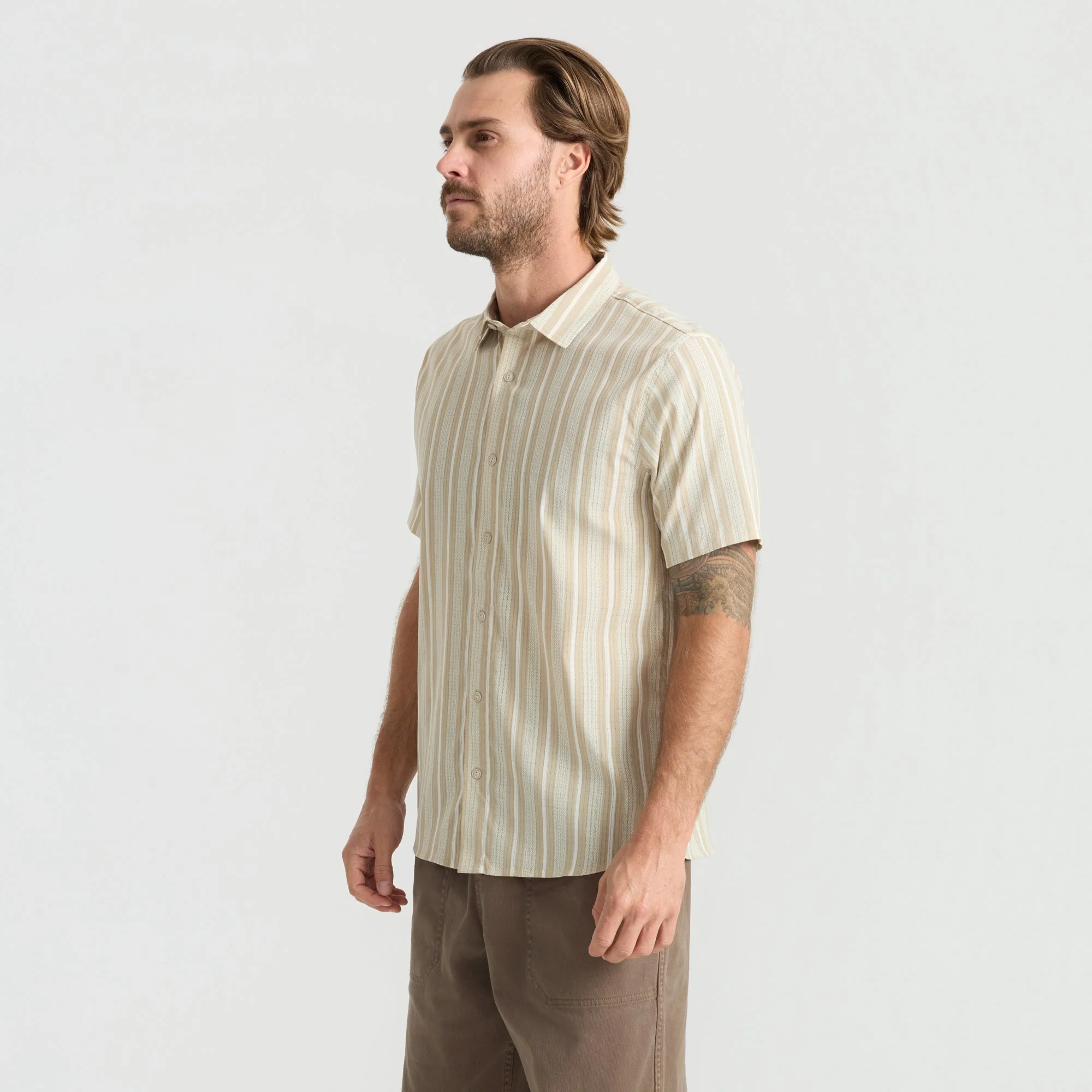 Bless Up Breathable Stretch Shirt - Beige - Image 8