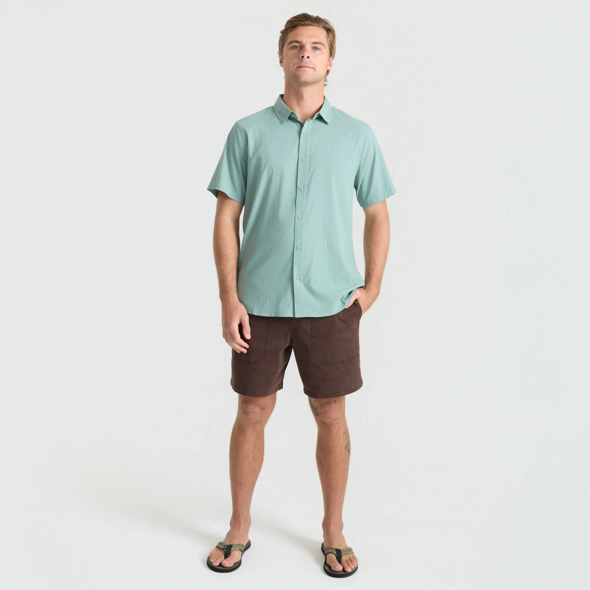 Bless Up Breathable Stretch Shirt - Dusty Green - Image 6