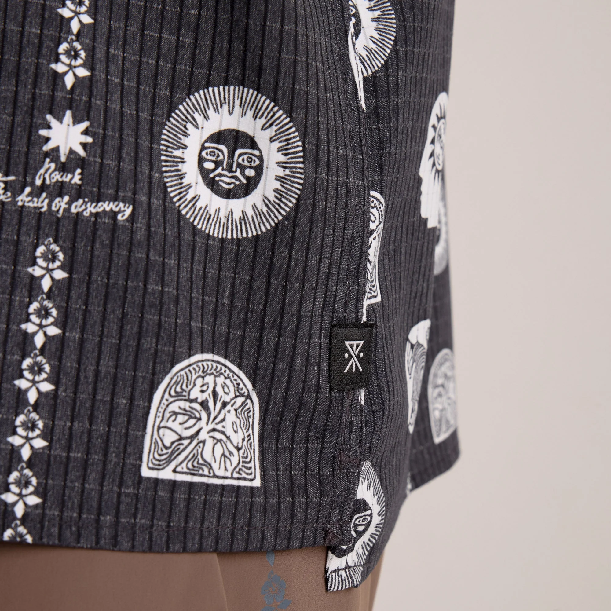 Bless Up Trail Button Up Shirt - Black Print - Image 10