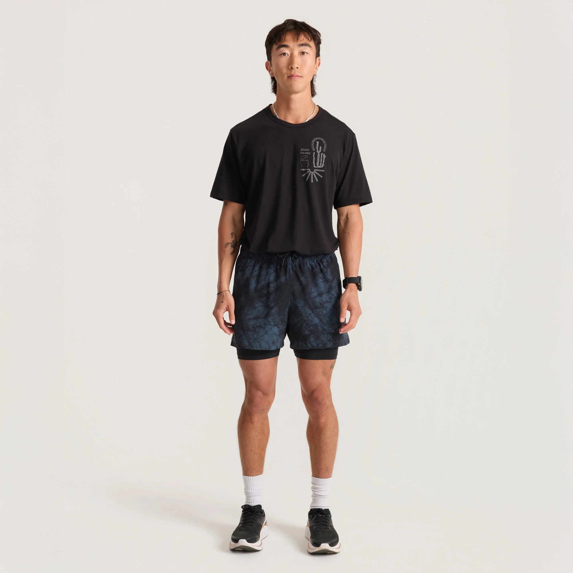 Bommer 3.5" Shorts - Navy Tie Dye - Image 2