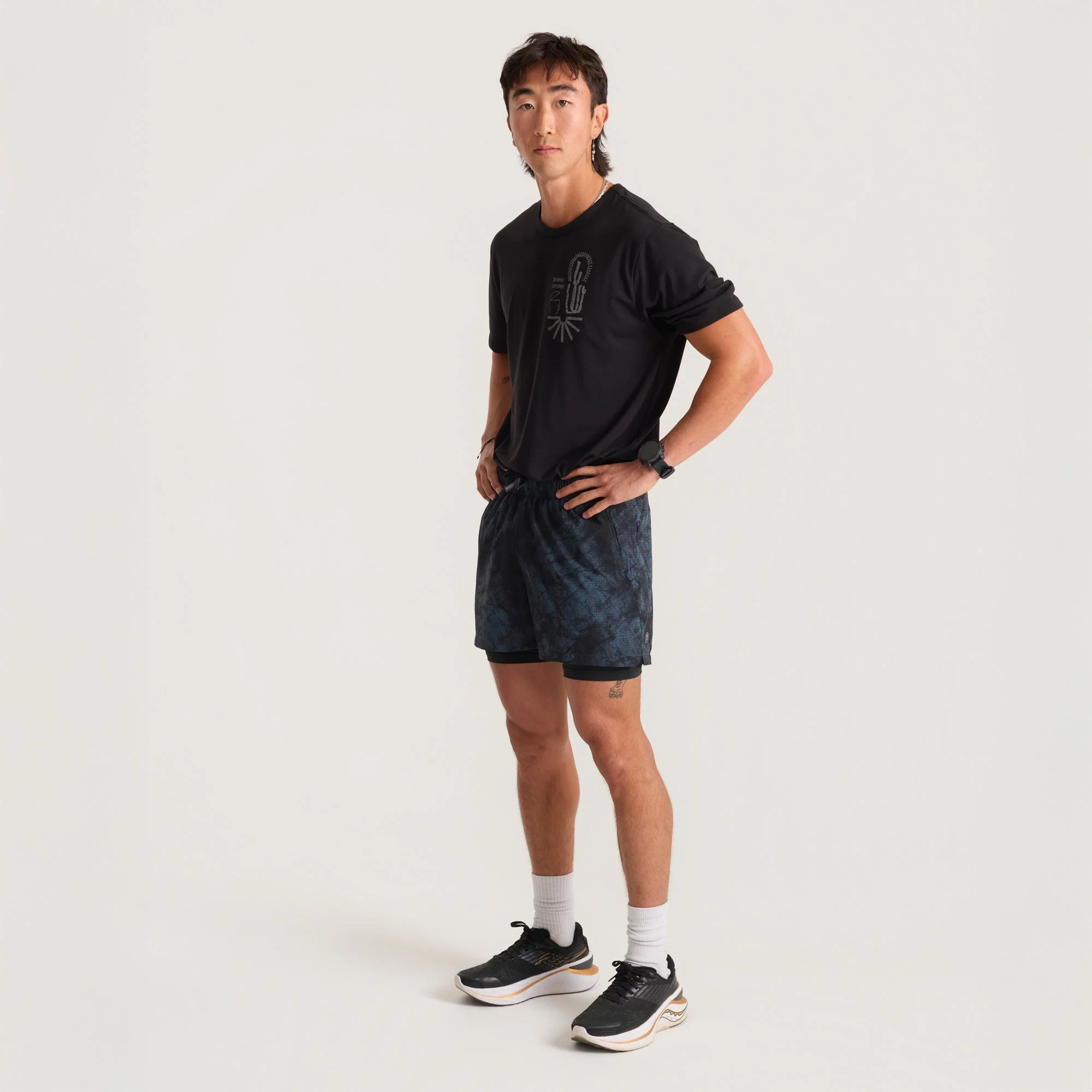 Bommer 3.5" Shorts - Navy Tie Dye - Image 6