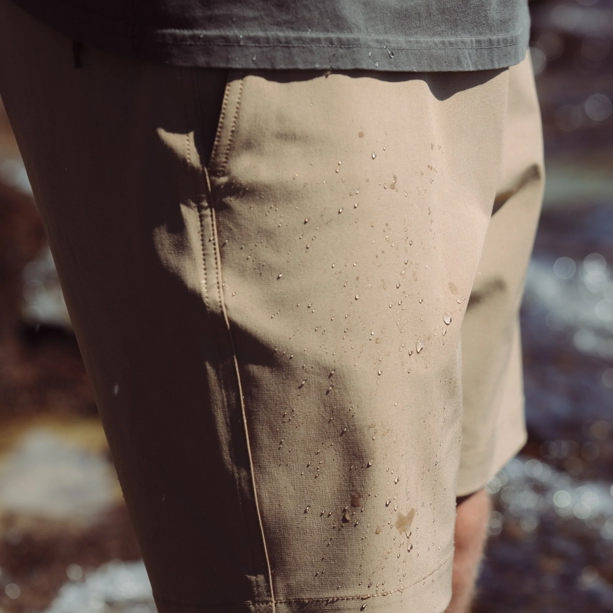 Hytide Hybrid Shorts - Dark Khaki - Image 2