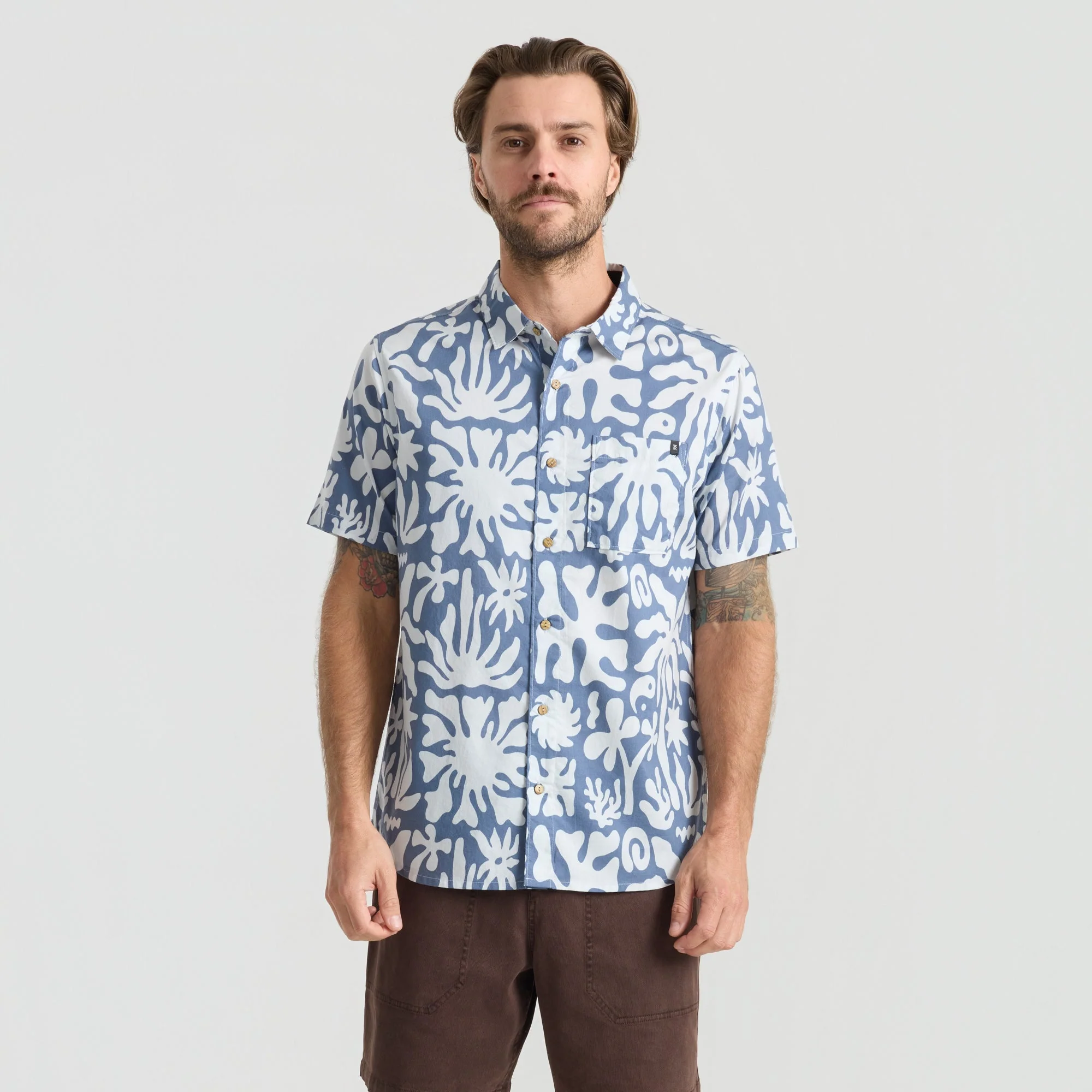 Journey Short Sleeve Button Up Shirt - Neptune - Image 2