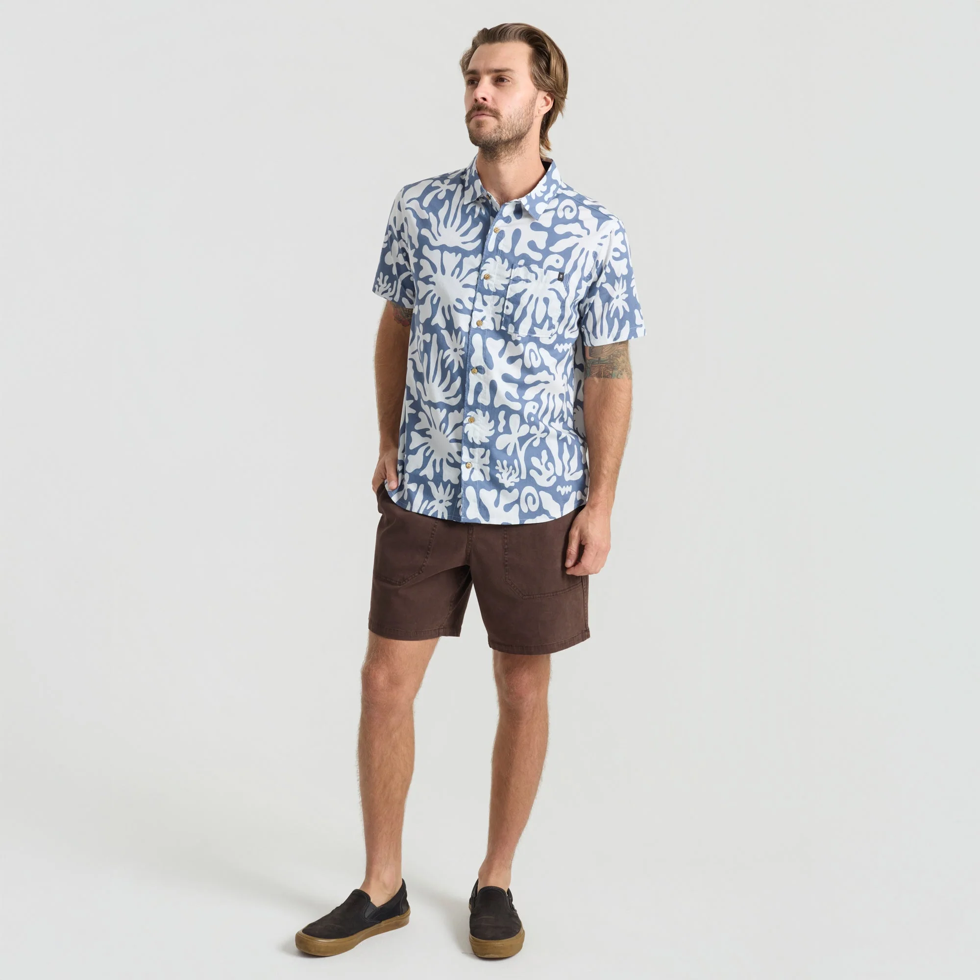 Journey Short Sleeve Button Up Shirt - Neptune - Image 5