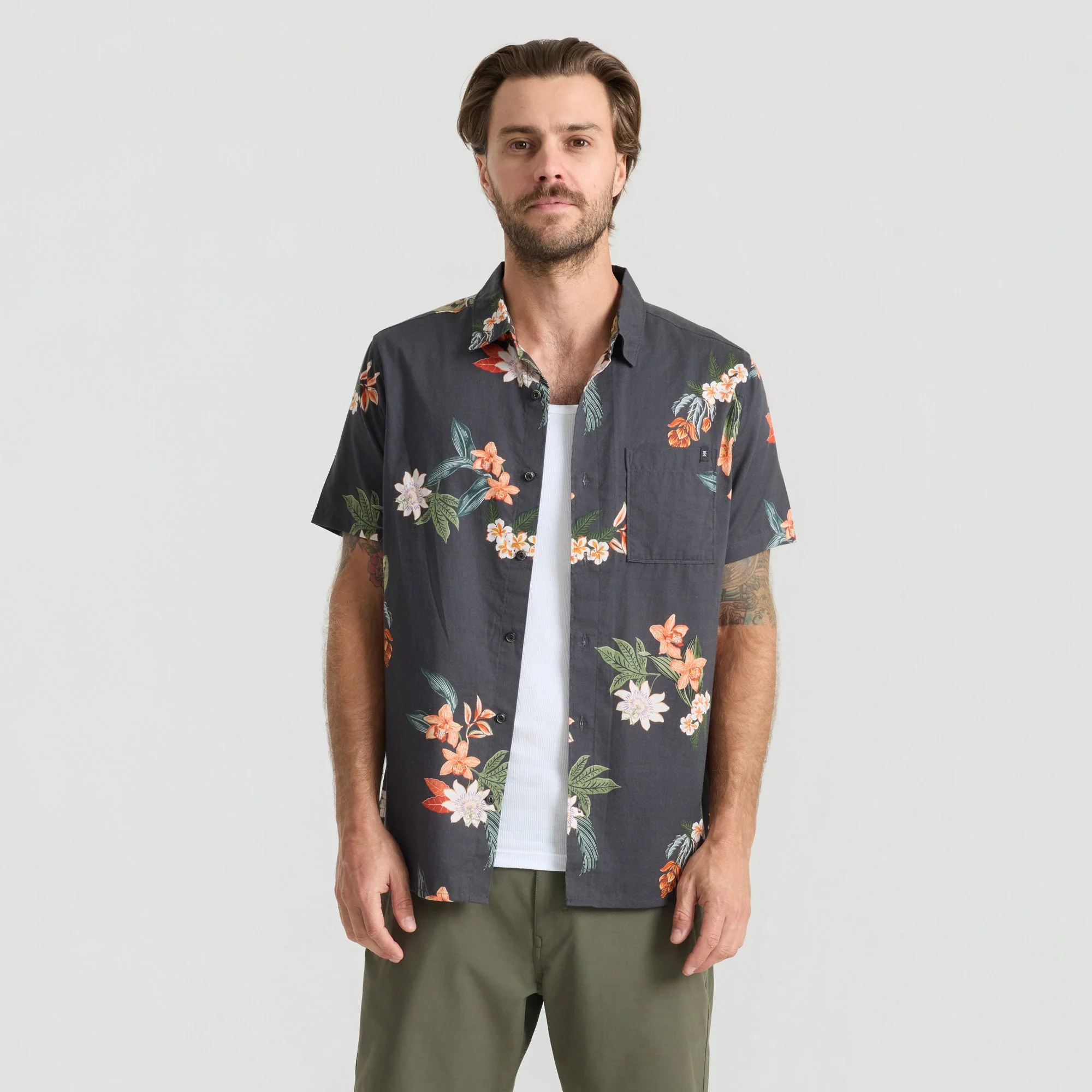Journey Short Sleeve Button Up Shirt - Onyx - Image 4