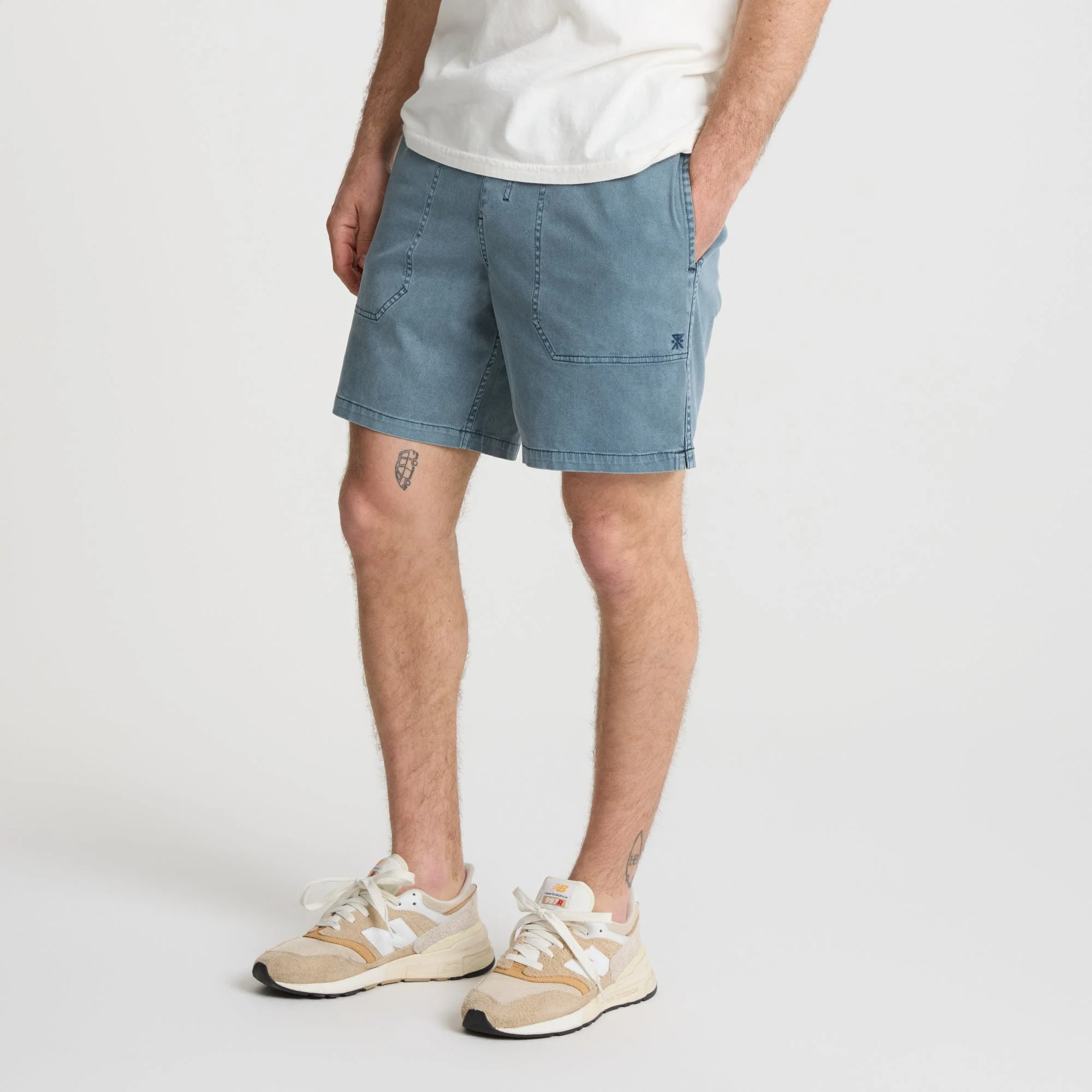 Made To Fade Shorts - Washed Navy - Image 8