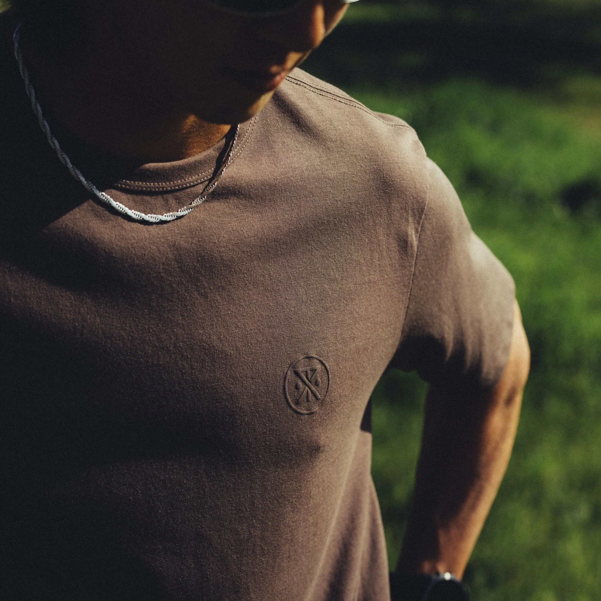 Mathis Active Short Sleeve Tee - Faded Brown - Image 2