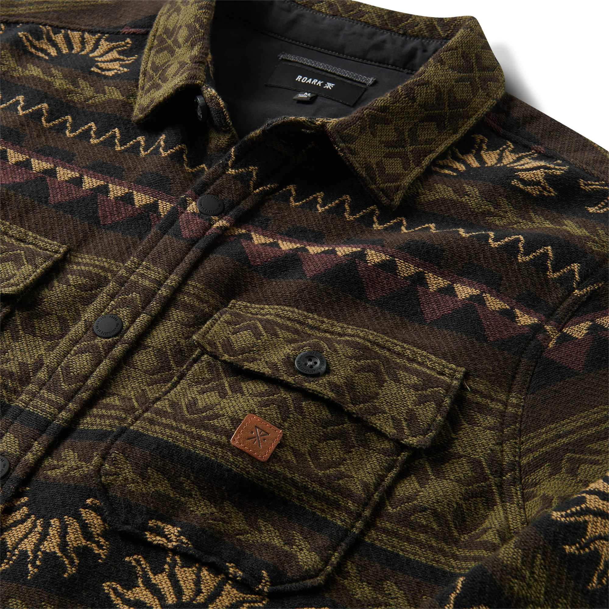 Nordsman Jacquard Flannel - Dark Military - Image 10