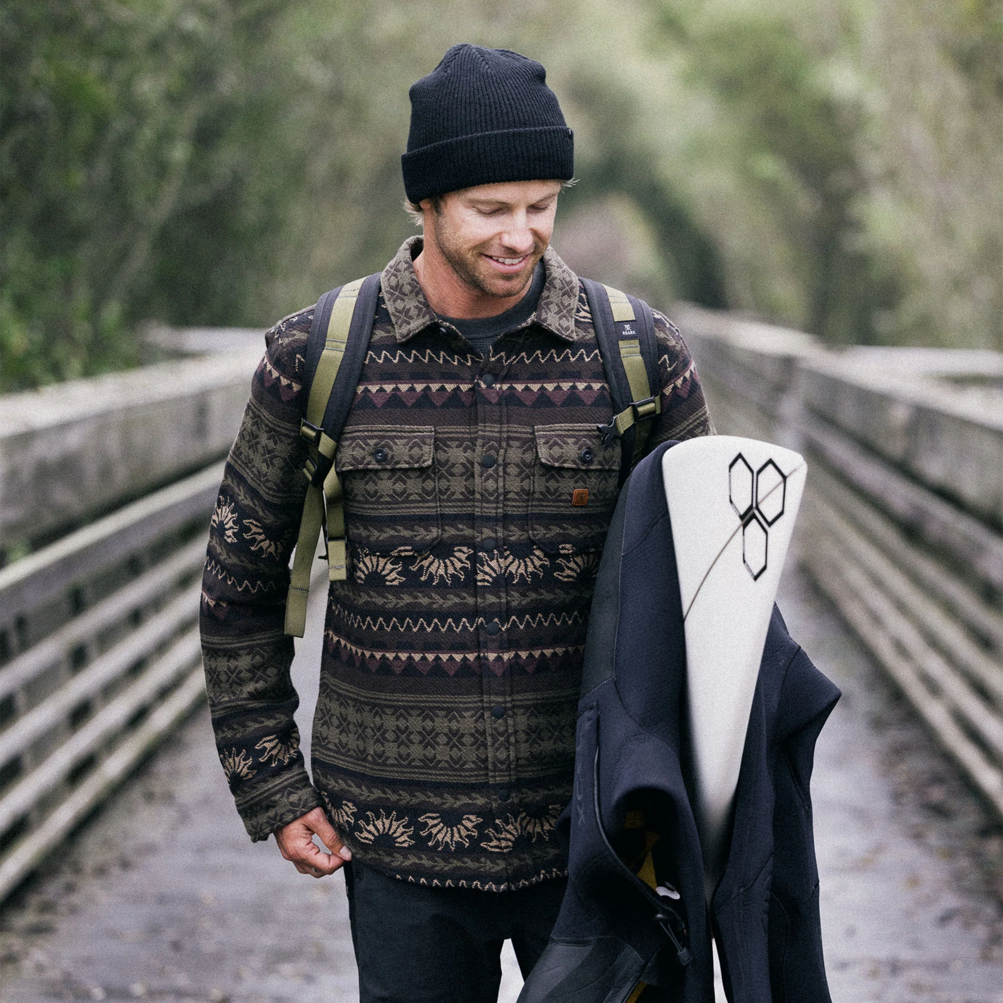 Nordsman Jacquard Flannel - Dark Military - Image 2