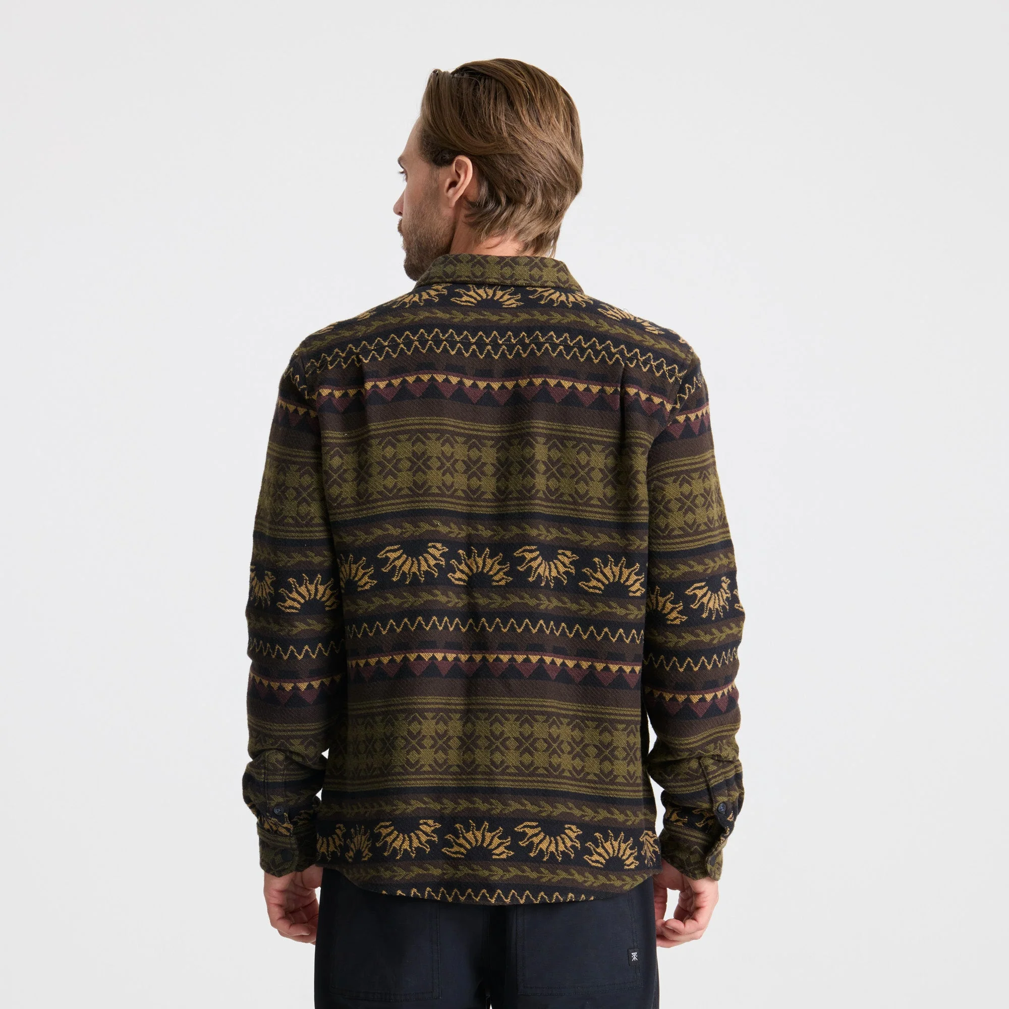 Nordsman Jacquard Flannel - Dark Military - Image 6