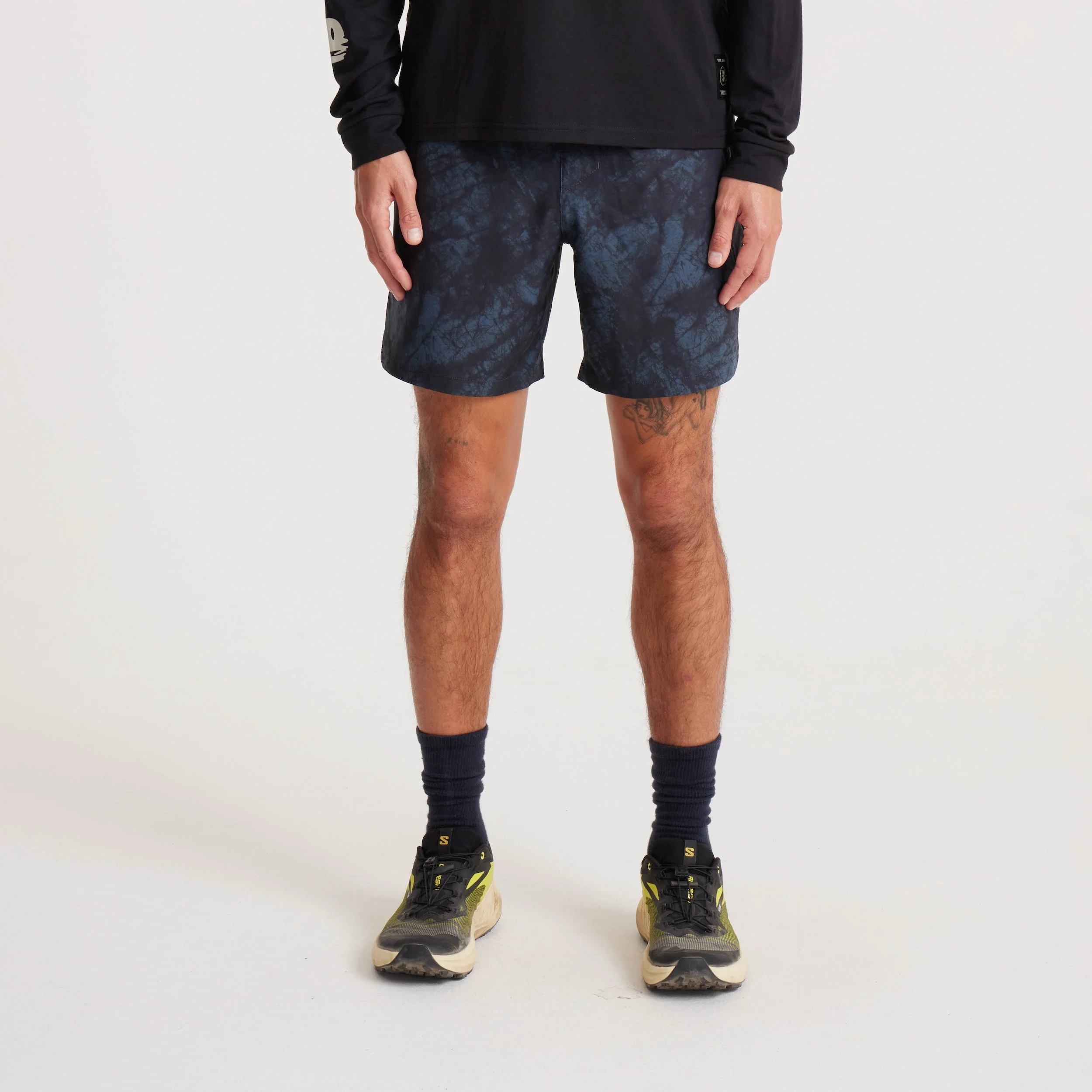 Serrano 7" Active Stretch Shorts - Navy Tie Die - Image 2