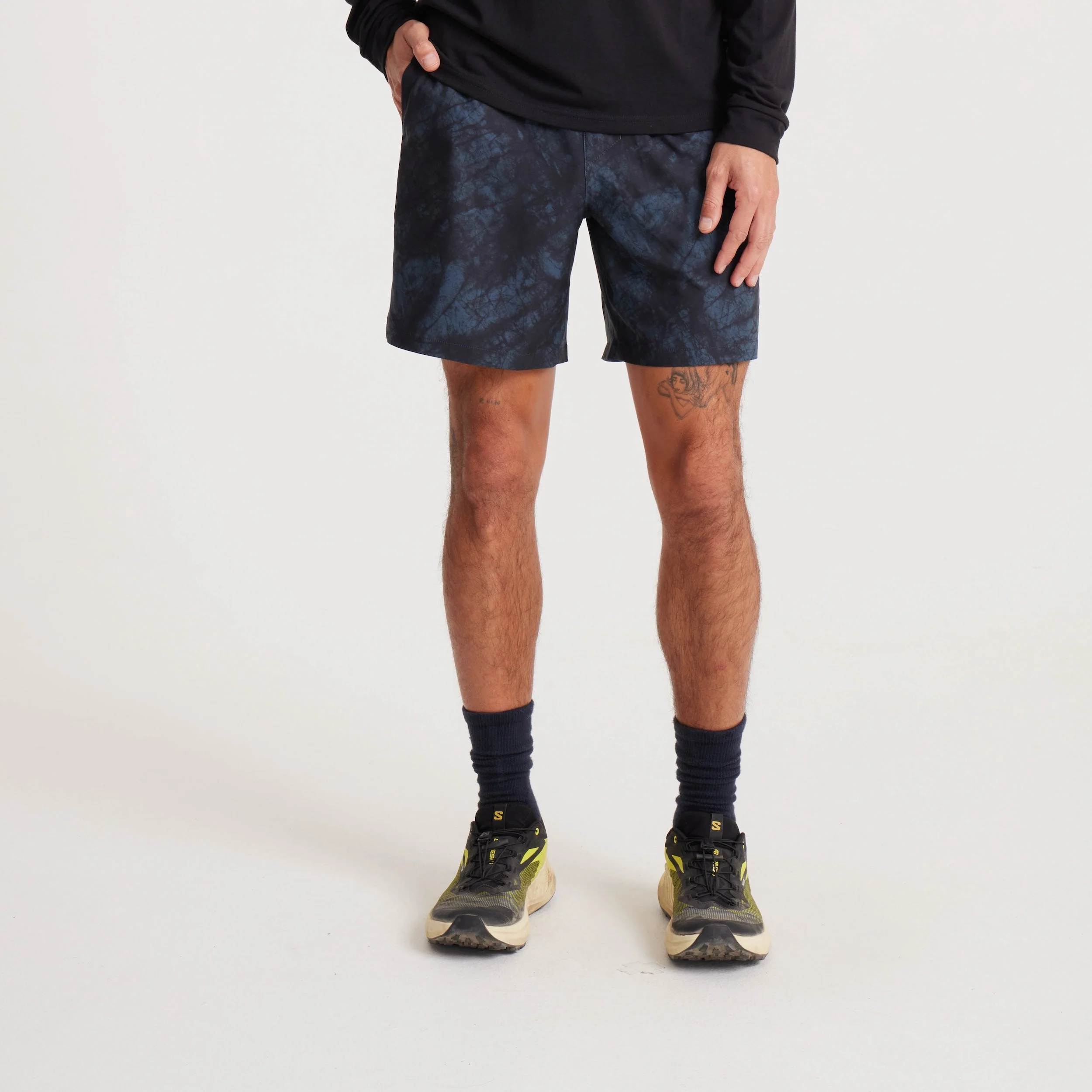 Serrano 7" Active Stretch Shorts - Navy Tie Die - Image 3