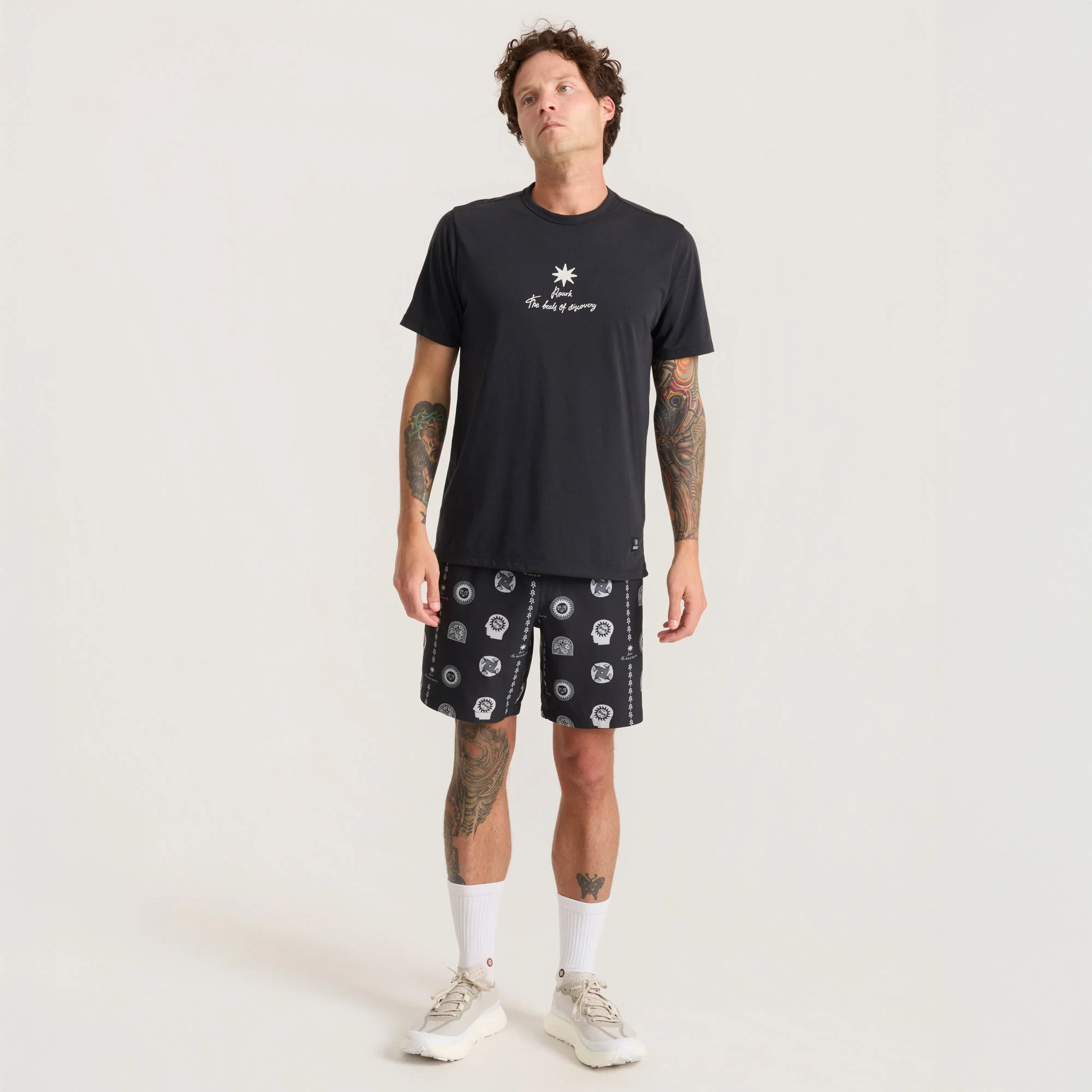 Serrano 7" Active Stretch Shorts - Black Print - Image 4