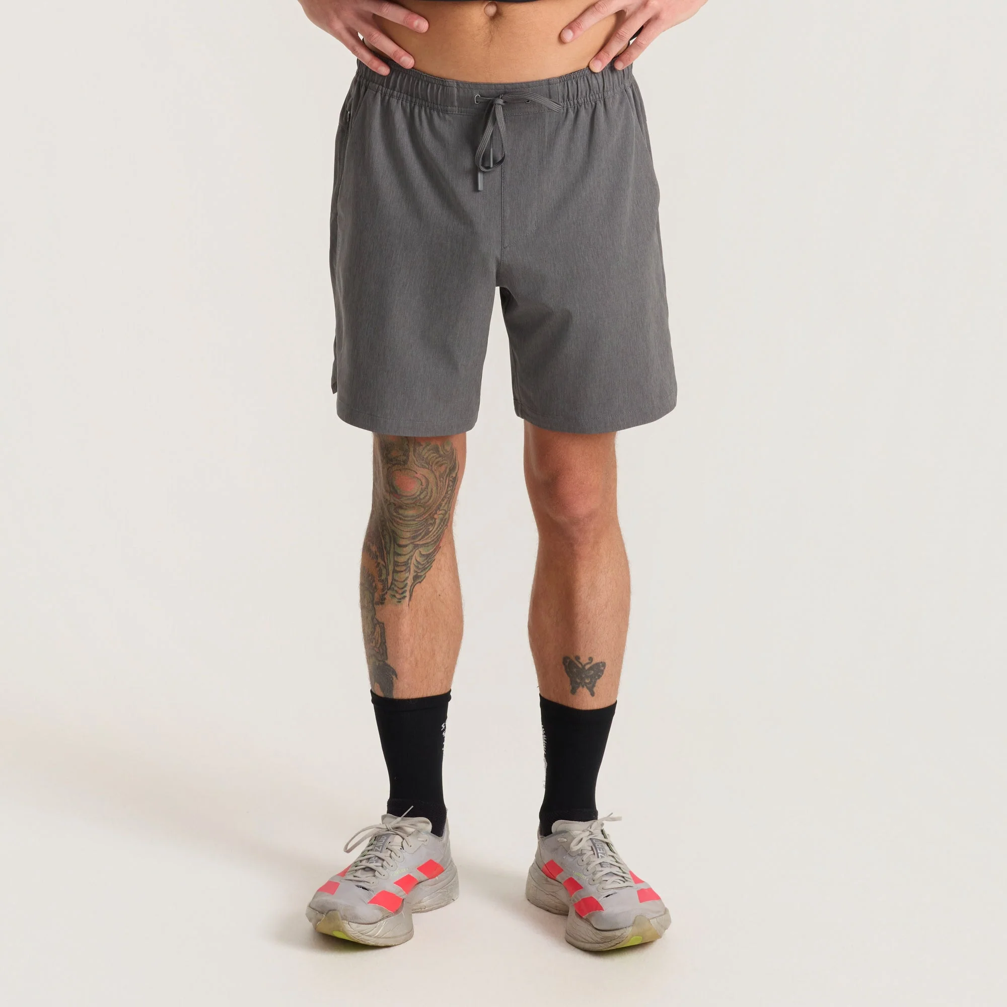 Serrano 7" Active Stretch Shorts - Charcoal Heather - Image 2