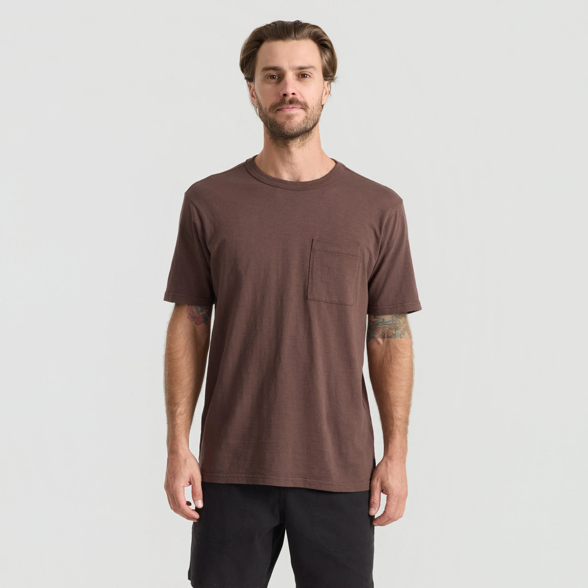 Well Worn Organic Short Sleeve Tee - Cocoa Bean - Image 3
