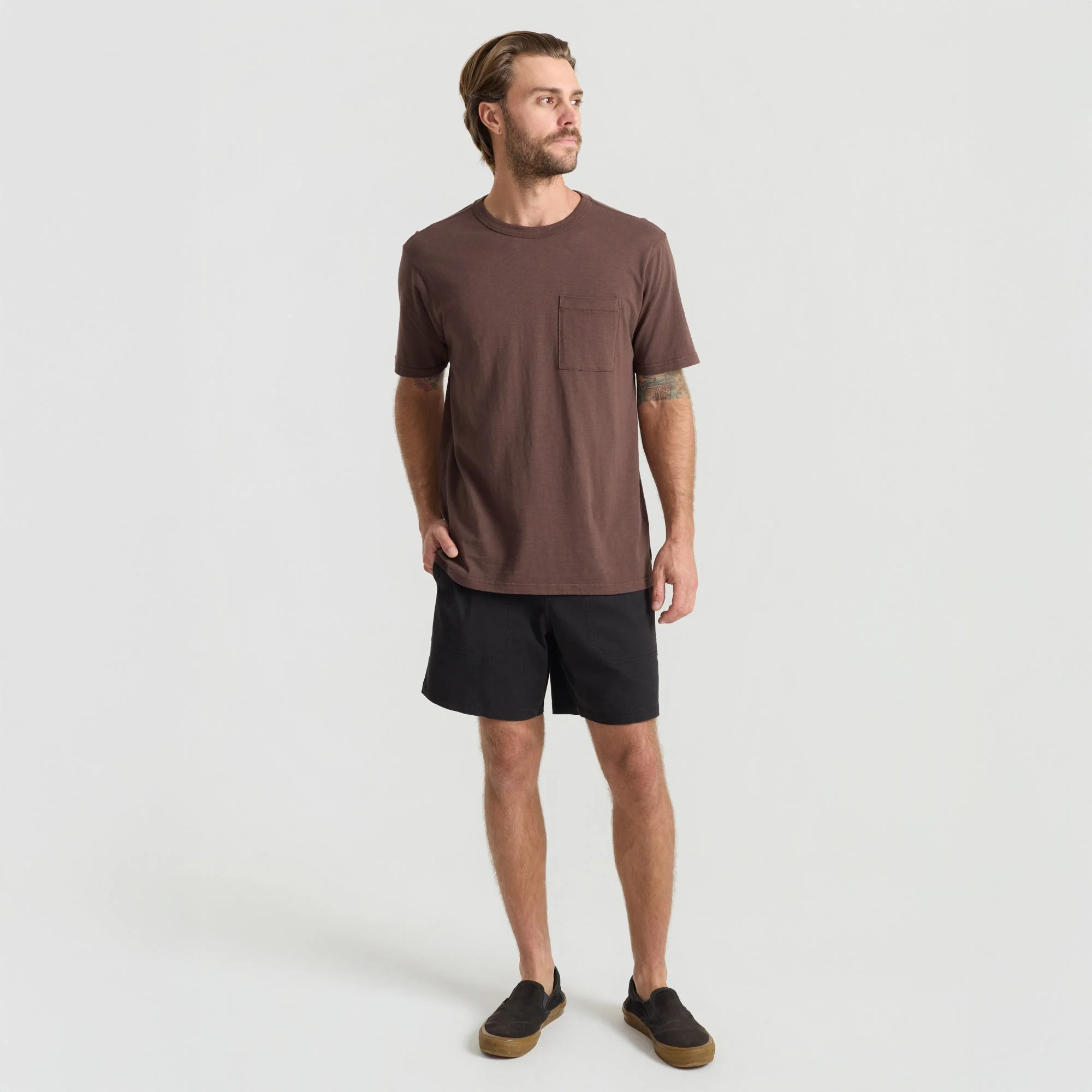 Well Worn Organic Short Sleeve Tee - Cocoa Bean - Image 4