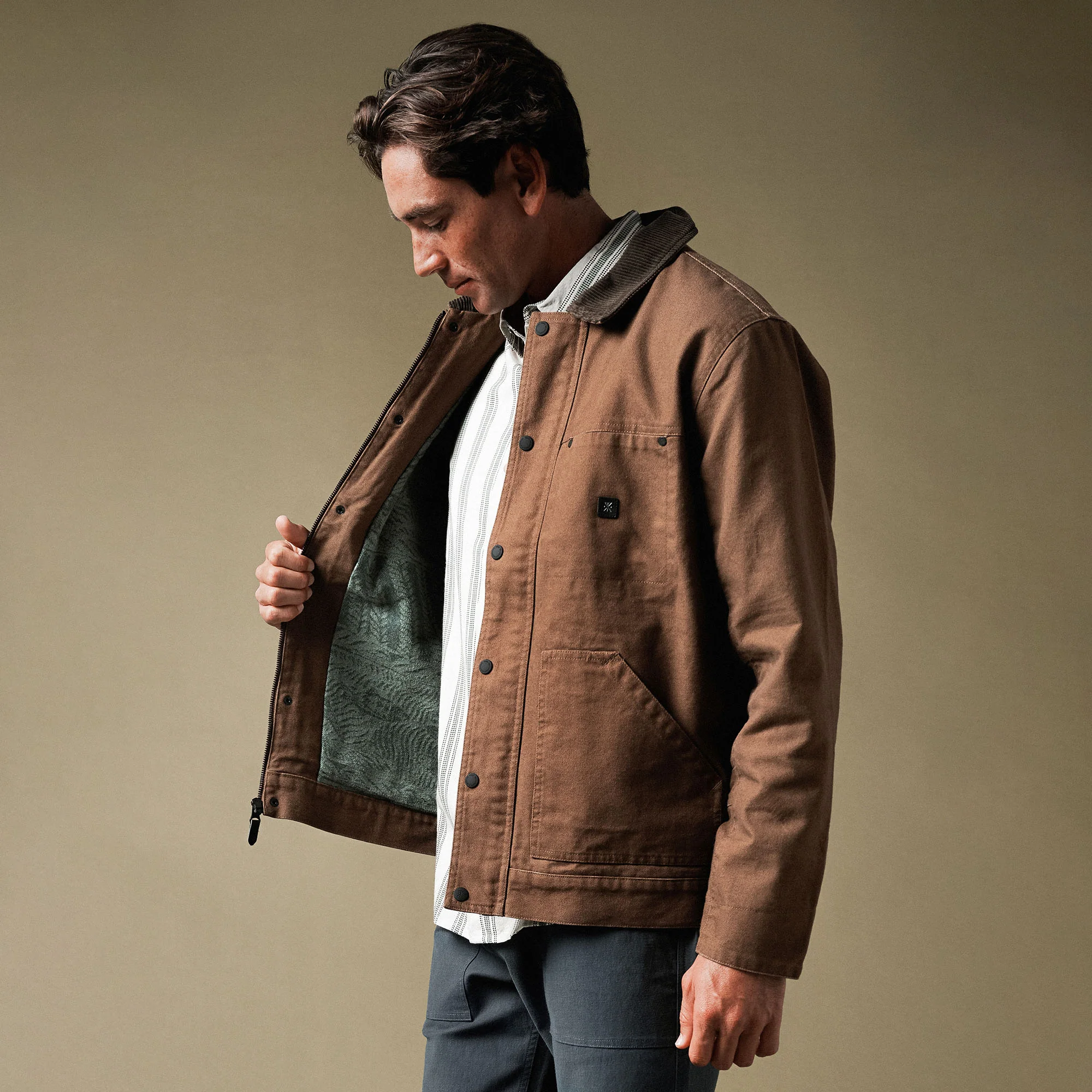 Open Roads Waxed Canvas Jacket - Otter - Image 2