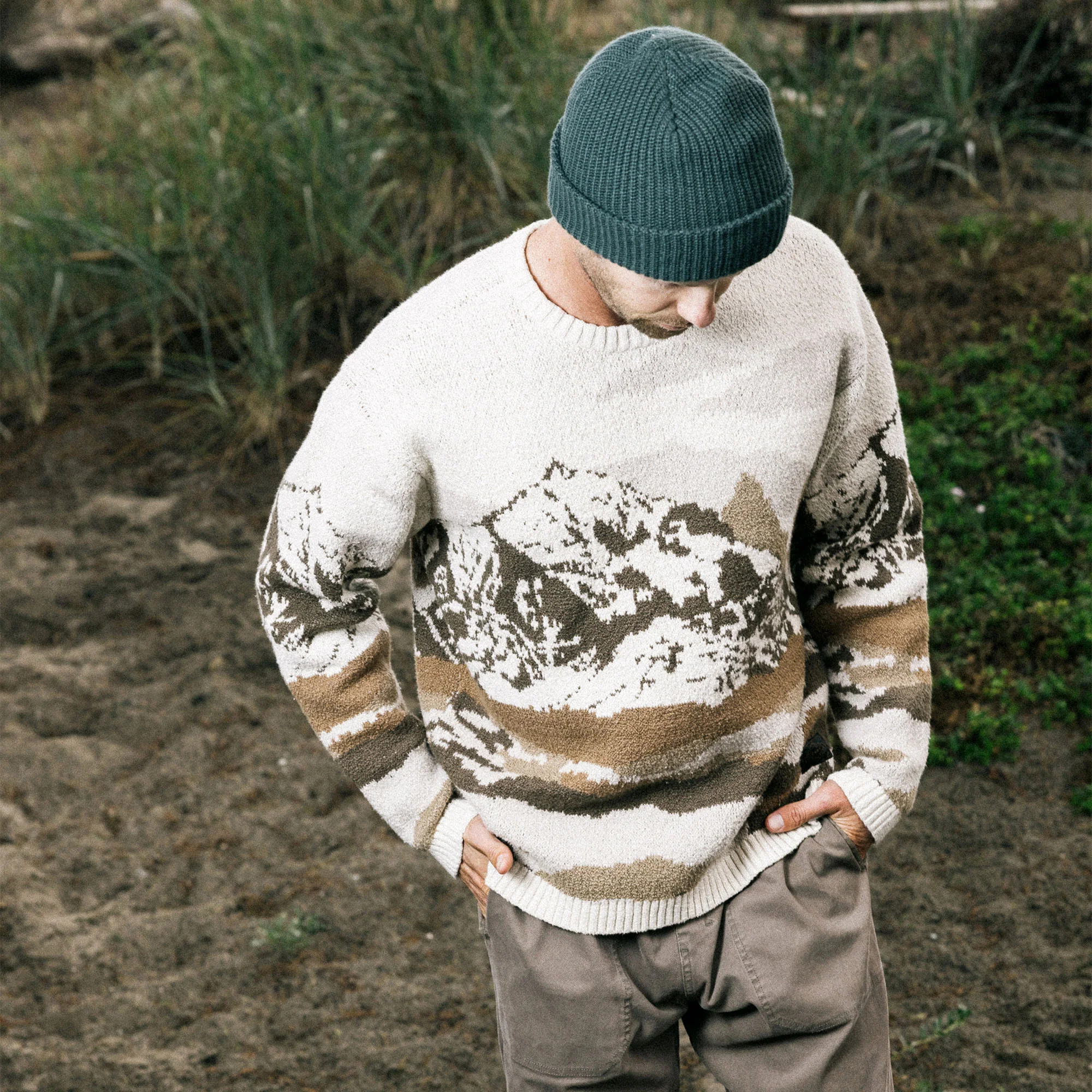 Tierra Del Sur Long Sleeve Sweater - Khaki - Image 2