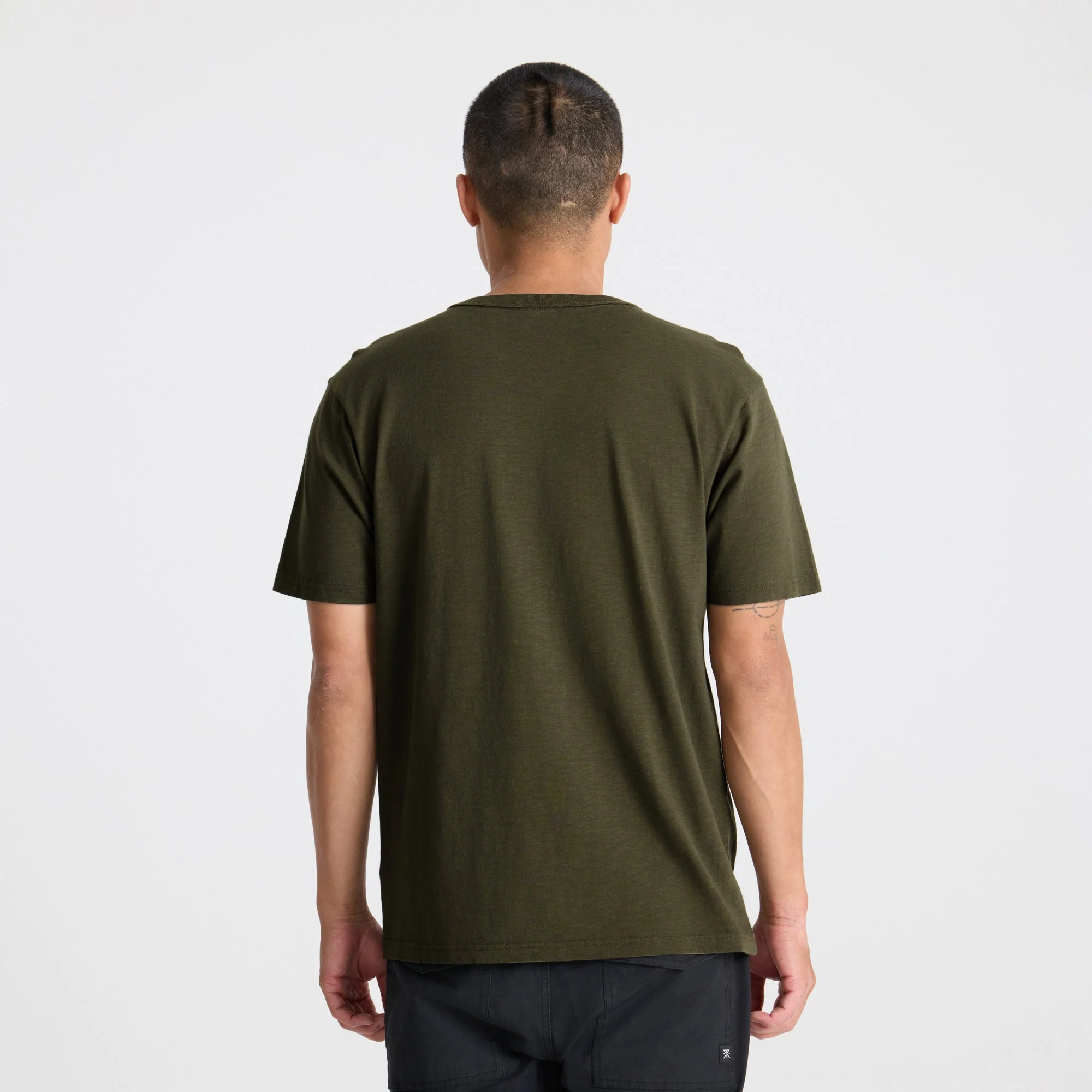 Well Worn Organic Short Sleeve T-Shirt - Military - Image 5