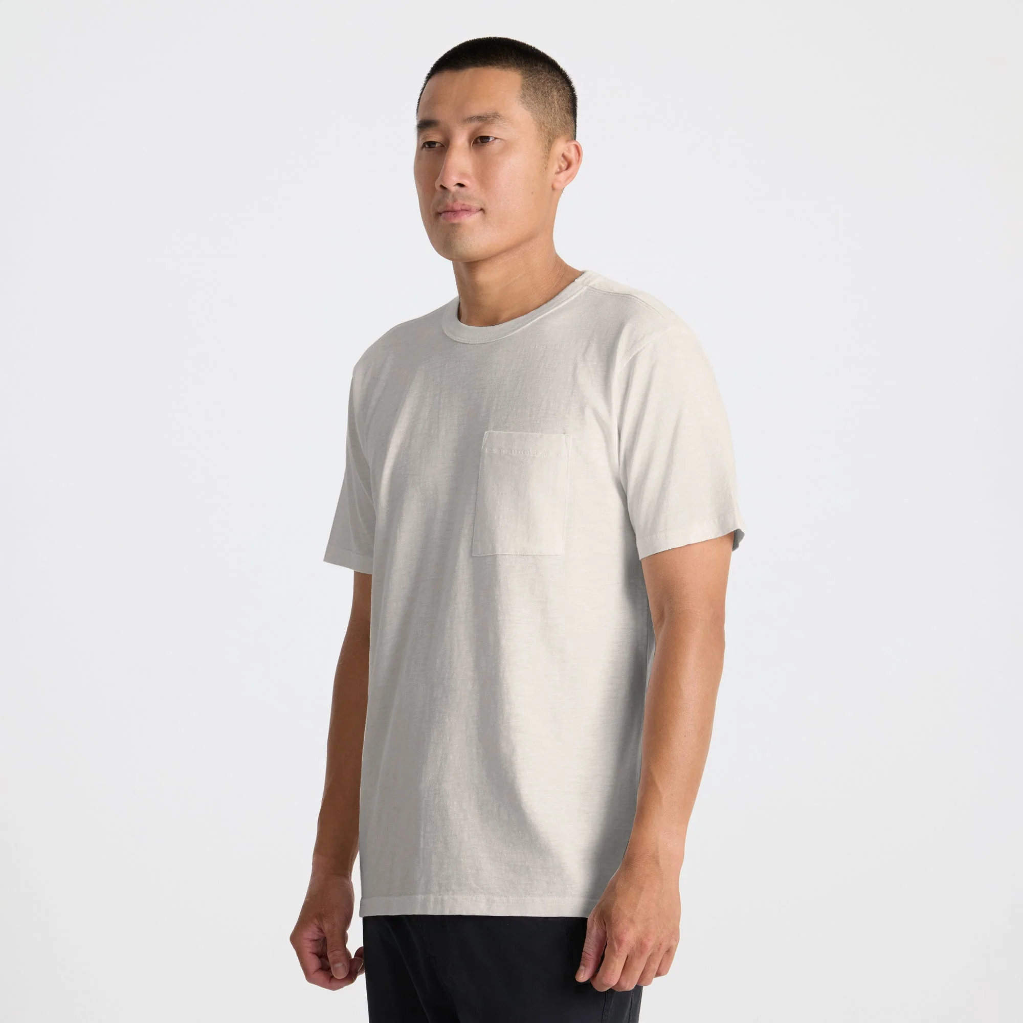 Well Worn Organic Short Sleeve T-Shirt - Off White - Image 3