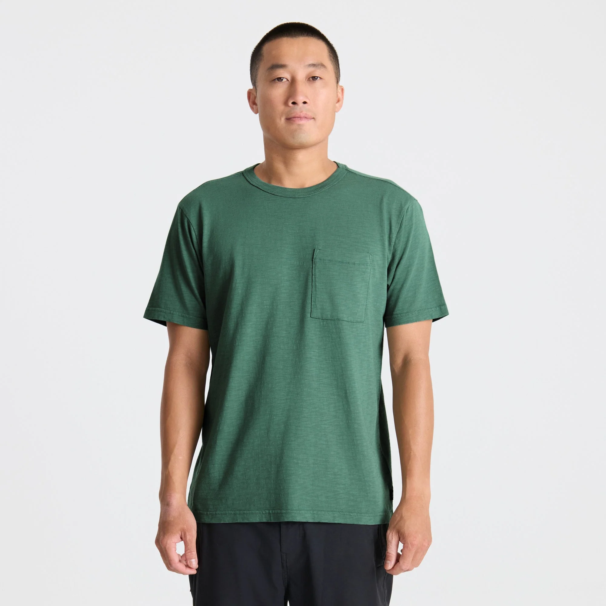 Well Worn Organic Short Sleeve T-Shirt - Slate Green - Image 2
