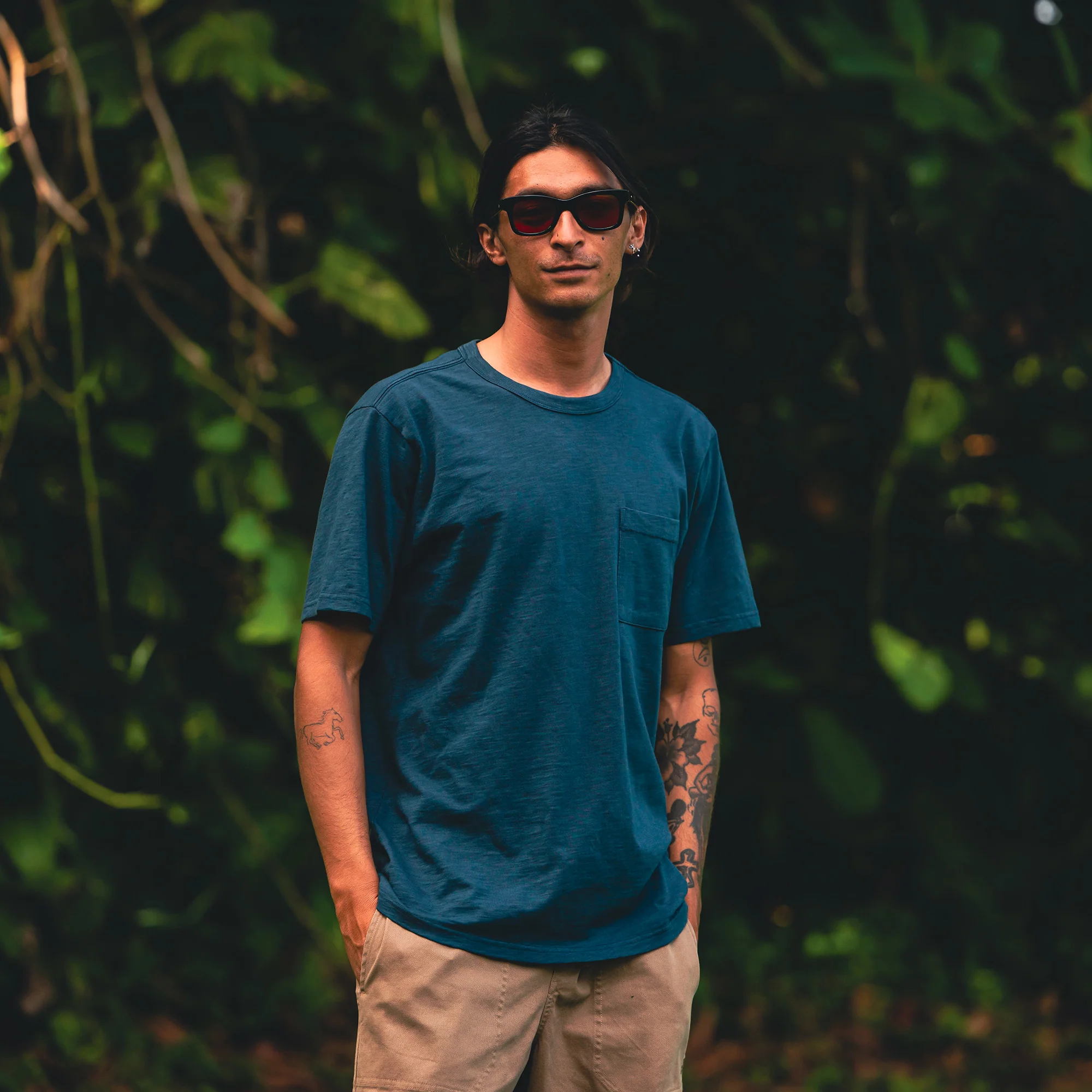Well Worn Organic Short Sleeve Tee - Navy - Image 4